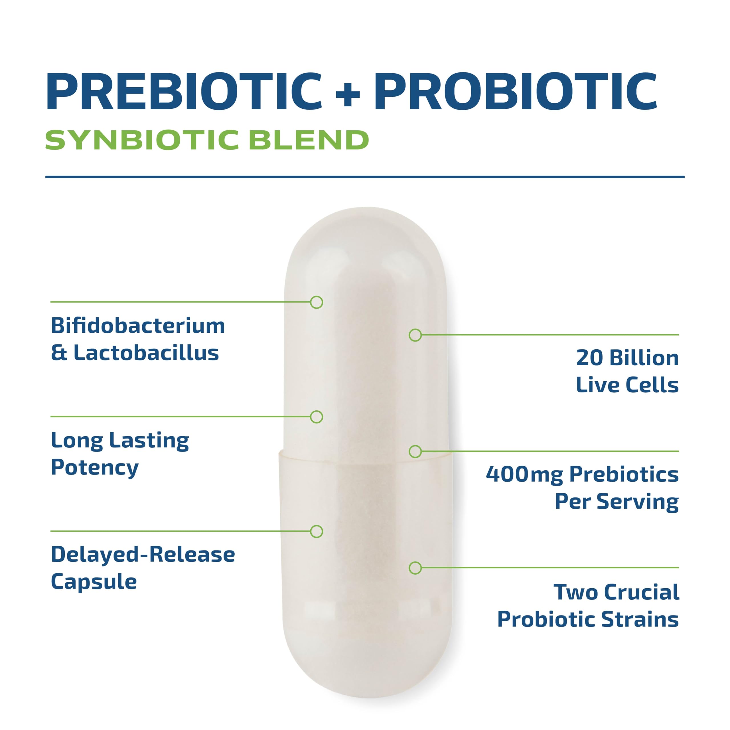 Prebiotics and Probiotics for Women & Men | Pre and Probiotics for Gut Health & Bloating Relief | Synbiotic with 20 Billion CFU Lactobacillus & Bifidobacterium | Shelf-Stable | Vegetarian | 60 Ct. MAV NUTRITION Au supplements
