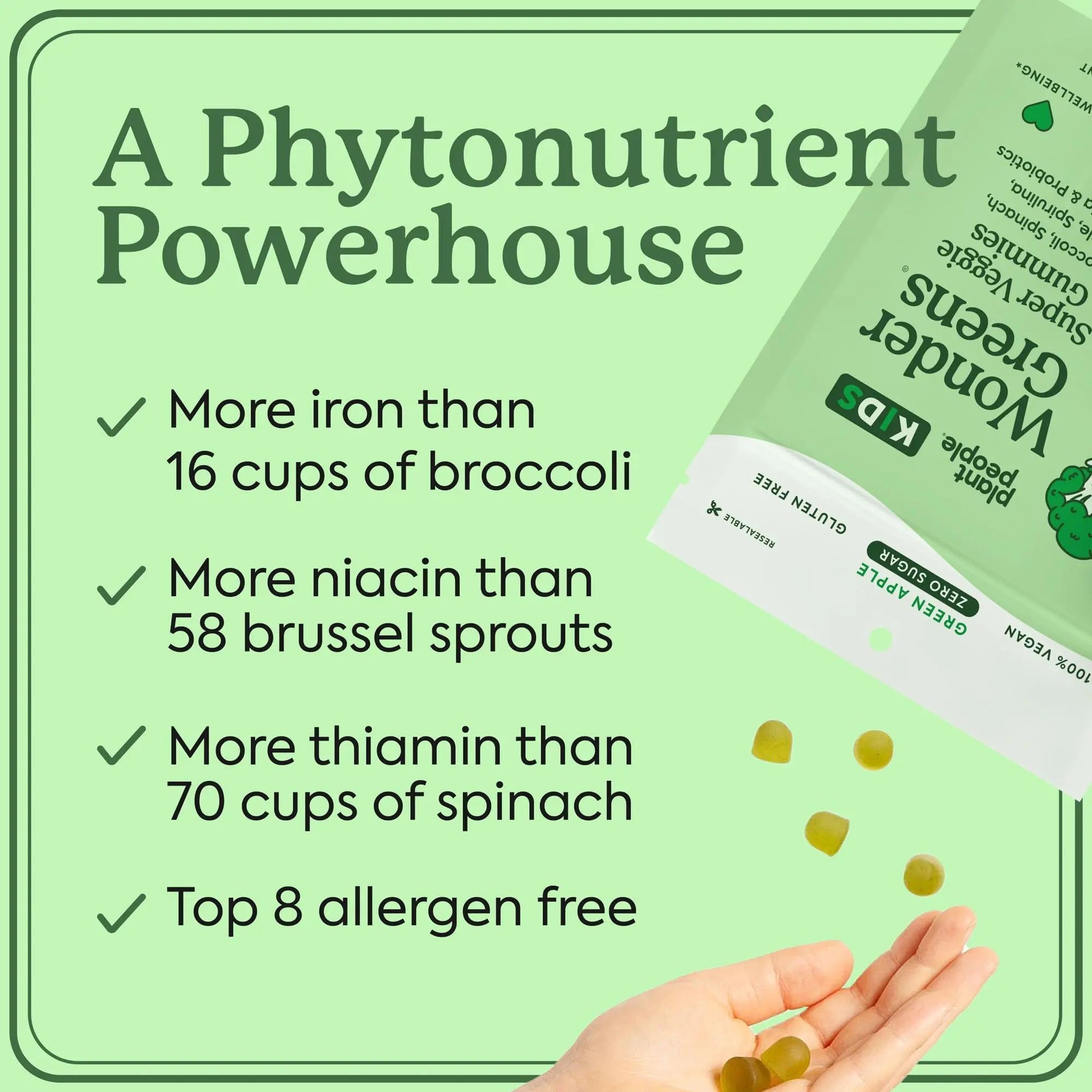 WonderGreens Kids Super Veggie Gummies – Sugar-Free, Allergen-Free Multivitamin for Picky Eaters with Probiotics Plant People Au supplements
