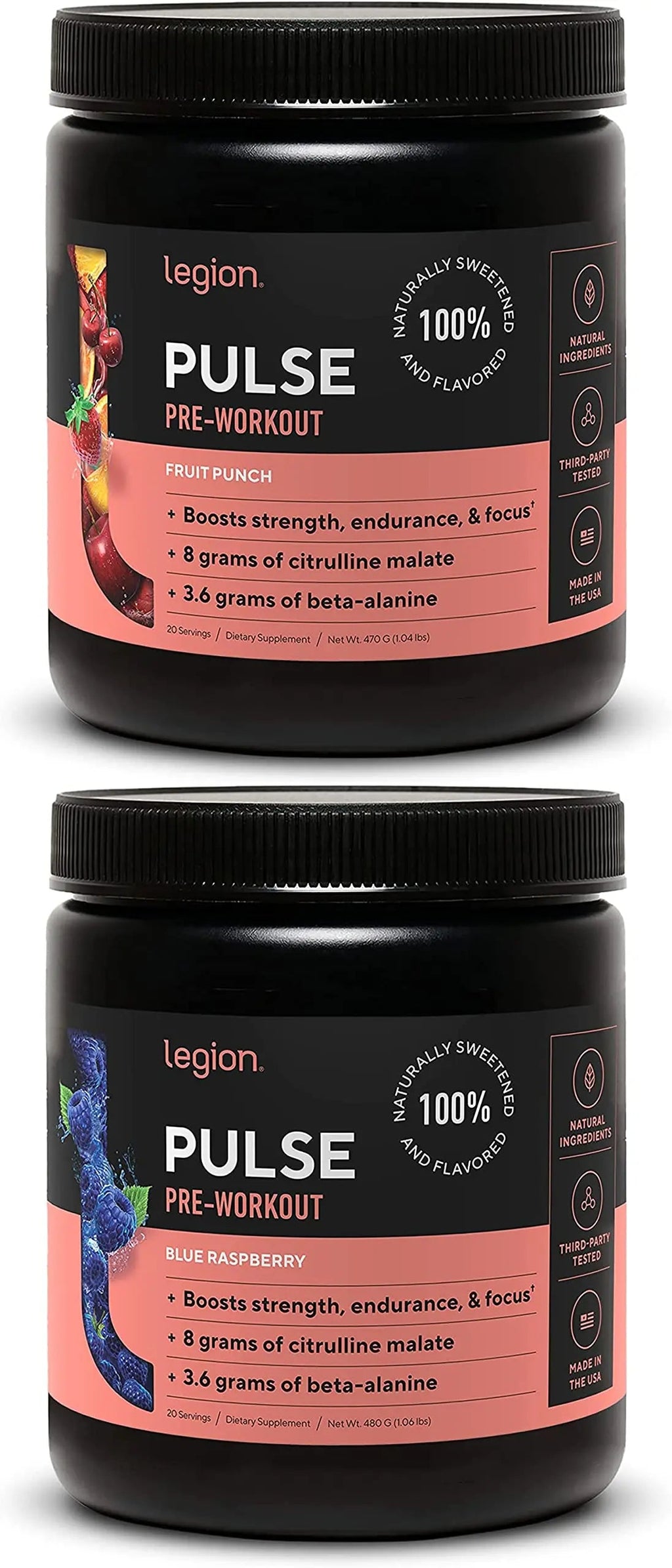 LEGION Pulse Pre Workout Supplement - All Natural Nitric Oxide Preworkout Drink to Boost LEGION Au supplements