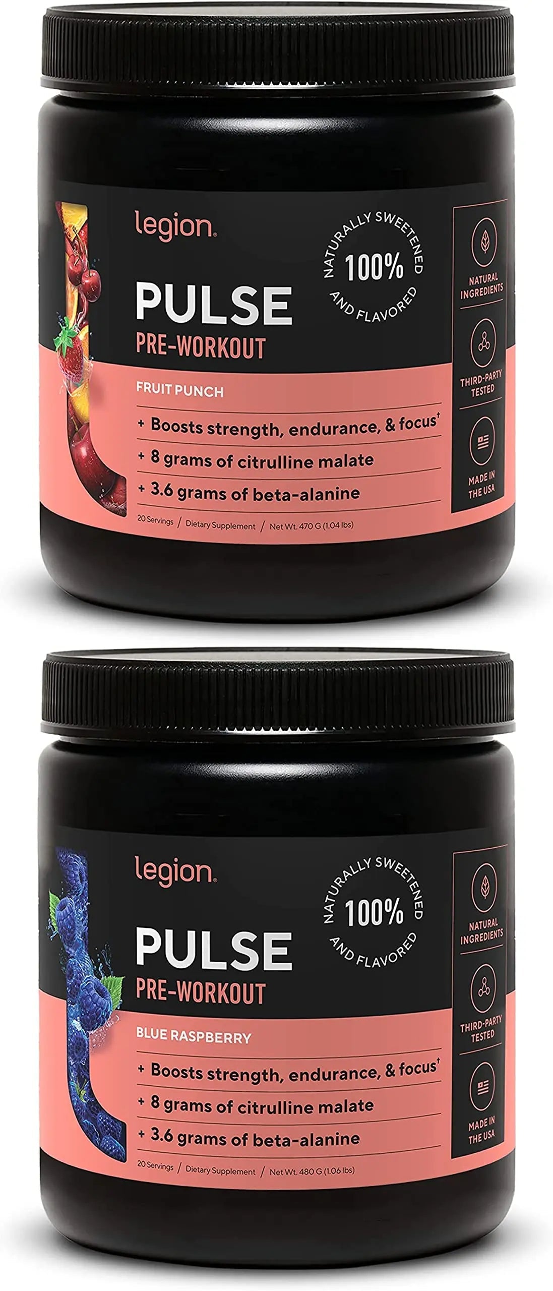 LEGION Pulse Pre Workout Supplement - All Natural Nitric Oxide Preworkout Drink to Boost LEGION Au supplements