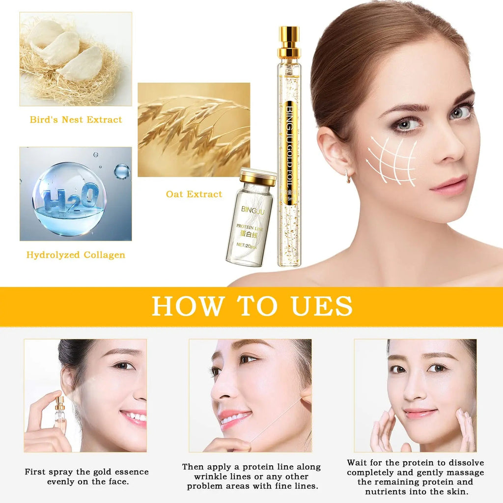 Instalift Korean Protein Thread Lifting Set, Absorbable Collagen Threads for Face Lift, Soluble Protein DRTRU Au supplements