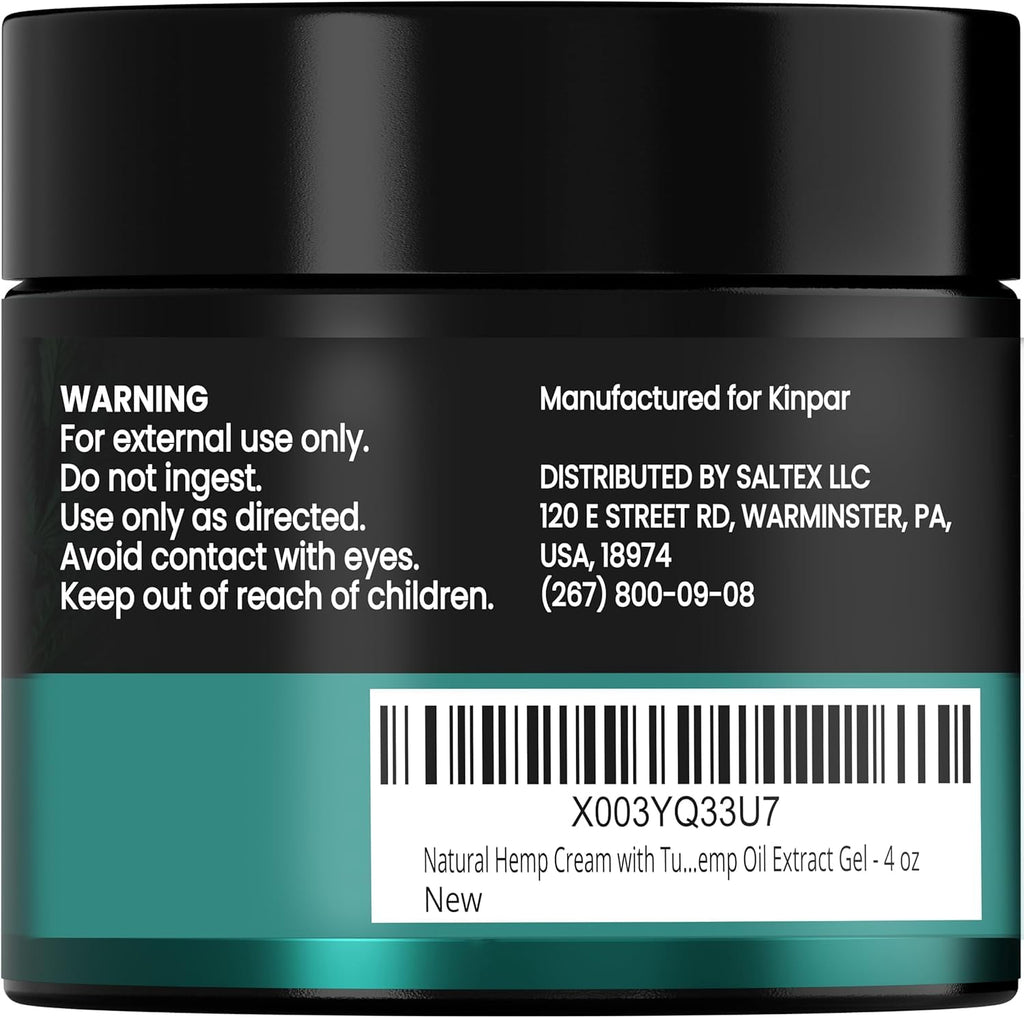 KINPAR Cream - Professional Gel Formula with Natural Turmeric, Arnica, MSM, Glucosamine, Eucalyptus & Emu Oil – Maximum Strength – Formulated in The USA - 4 oz KINPAR Au supplements