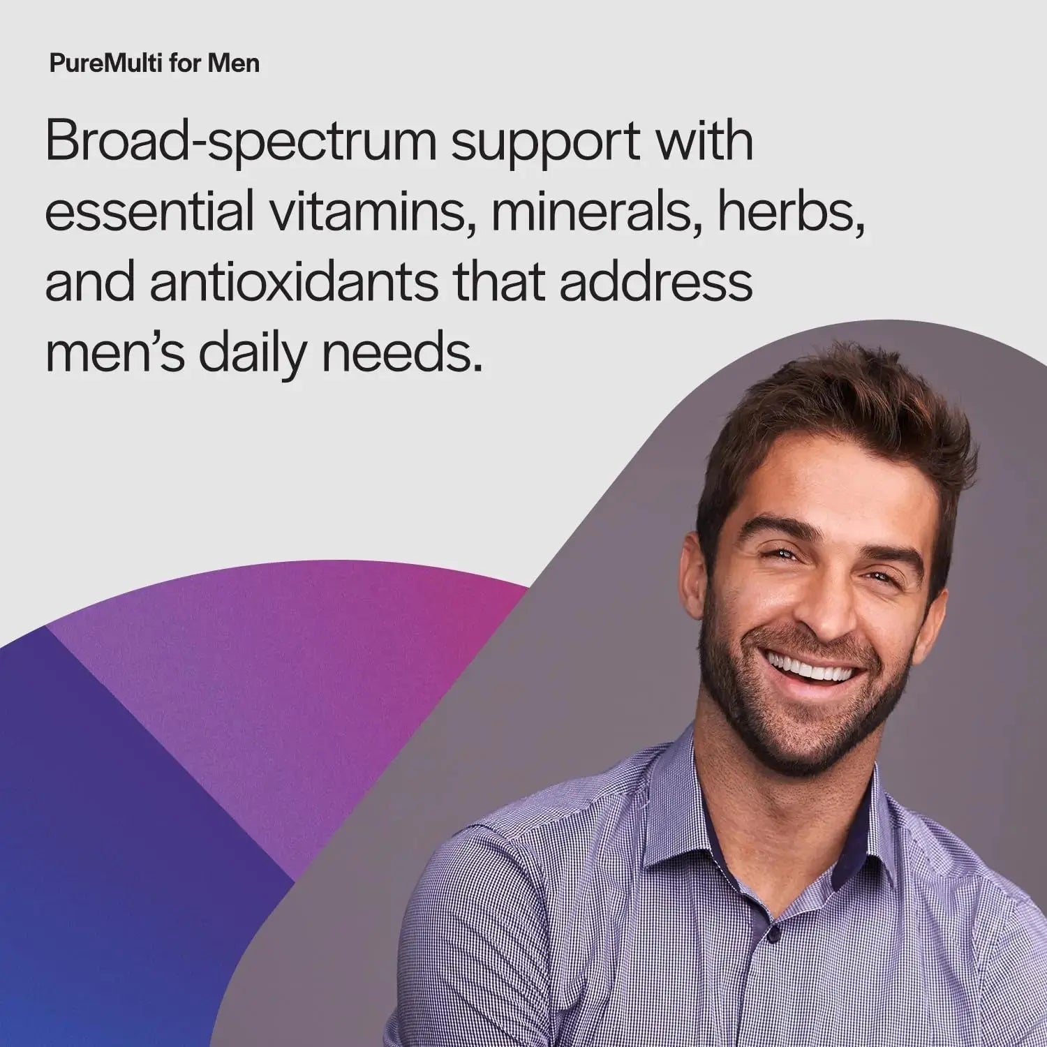 PureFormulas PureMulti for Men - Daily Comprehensive Multivitamin for Men's Health, Vitality, Energy, Focus, & Performance. Mens Vitamins A, C, D, E, & B12 PureFormulas Au supplements