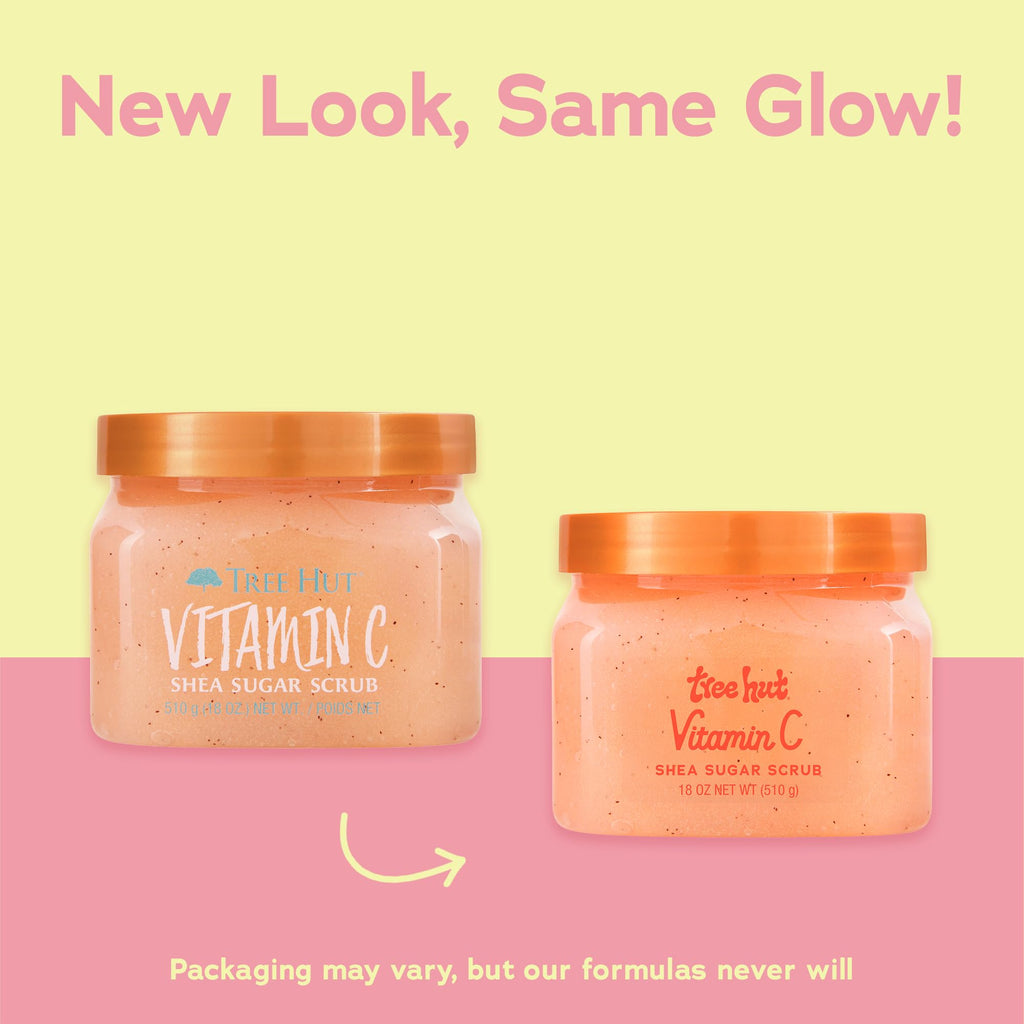 Tree Hut Vitamin C Shea Sugar Scrub, Easter Gifts for Women, Exfoliating Body Scrub Removes Dead, Dry Skin for a Soft
