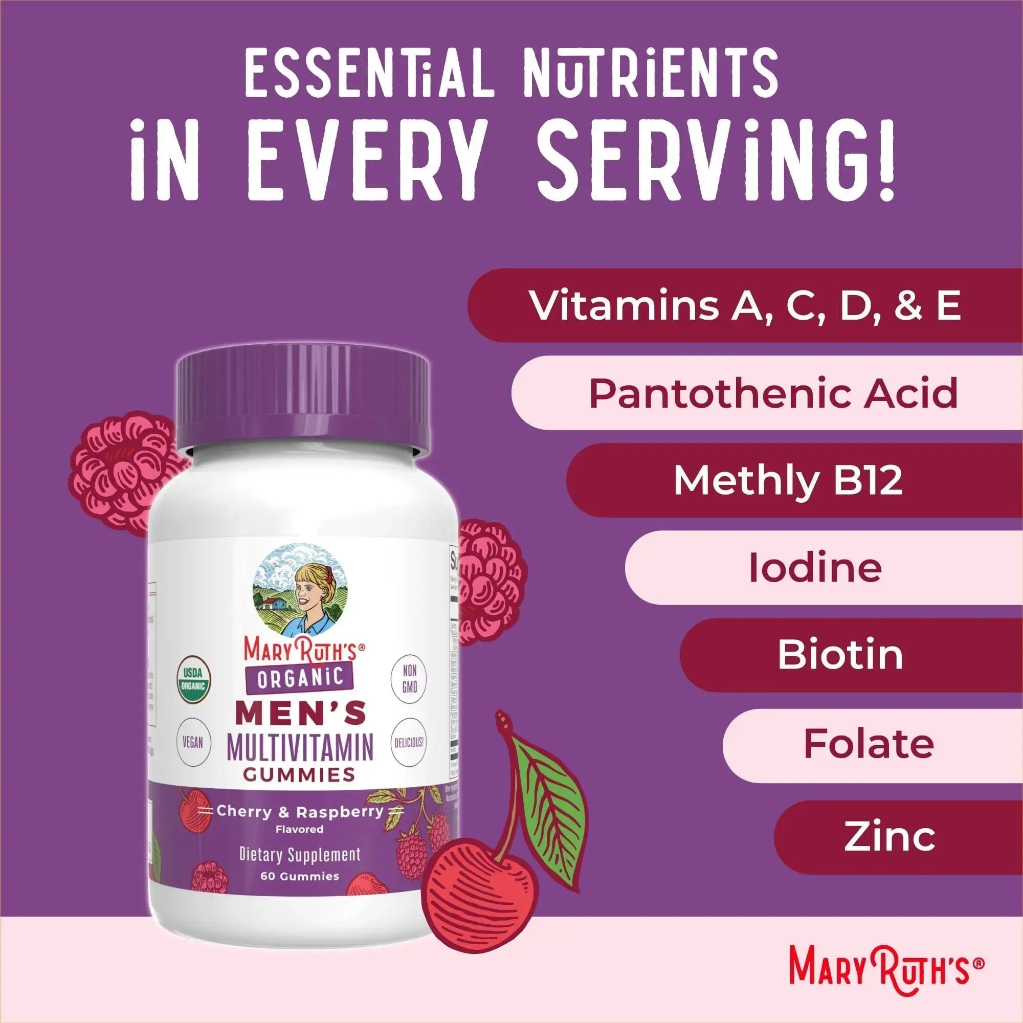 MaryRuth Organics Mens Vitamin Gummy | USDA | Vegan | Daily Multivitamins for Immune Support MaryRuth Organics Au supplements