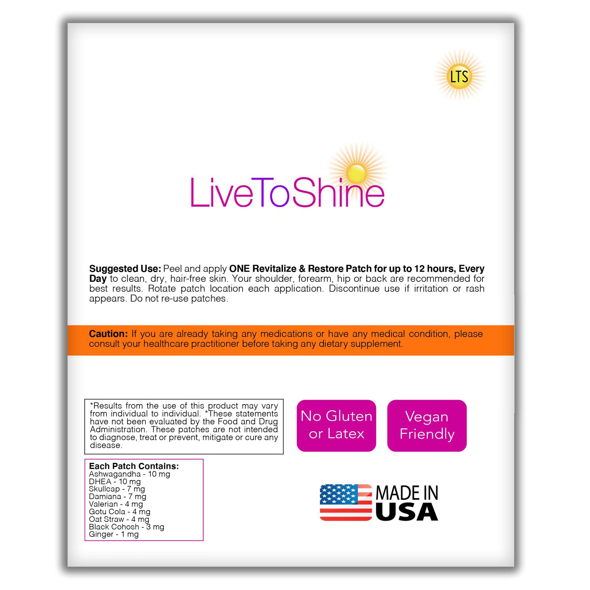 Menopause & Perimenopause Relief Patch for Women – Hot Flash, Mood & Symptom Support – Black Cohosh, Ashwagandha & More – 30 Topical Patches – USA Made by Live to Shine Live To Shine Au supplements