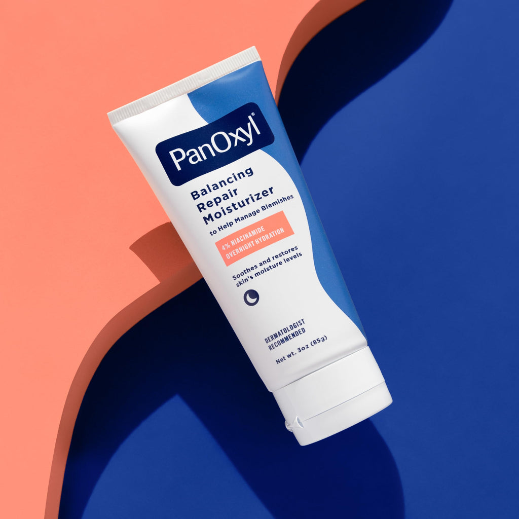 PanOxyl PM Balancing Repair Moisturizer with Niacinamide, Ceramides and Cica, Hydrating Face Moisturizer