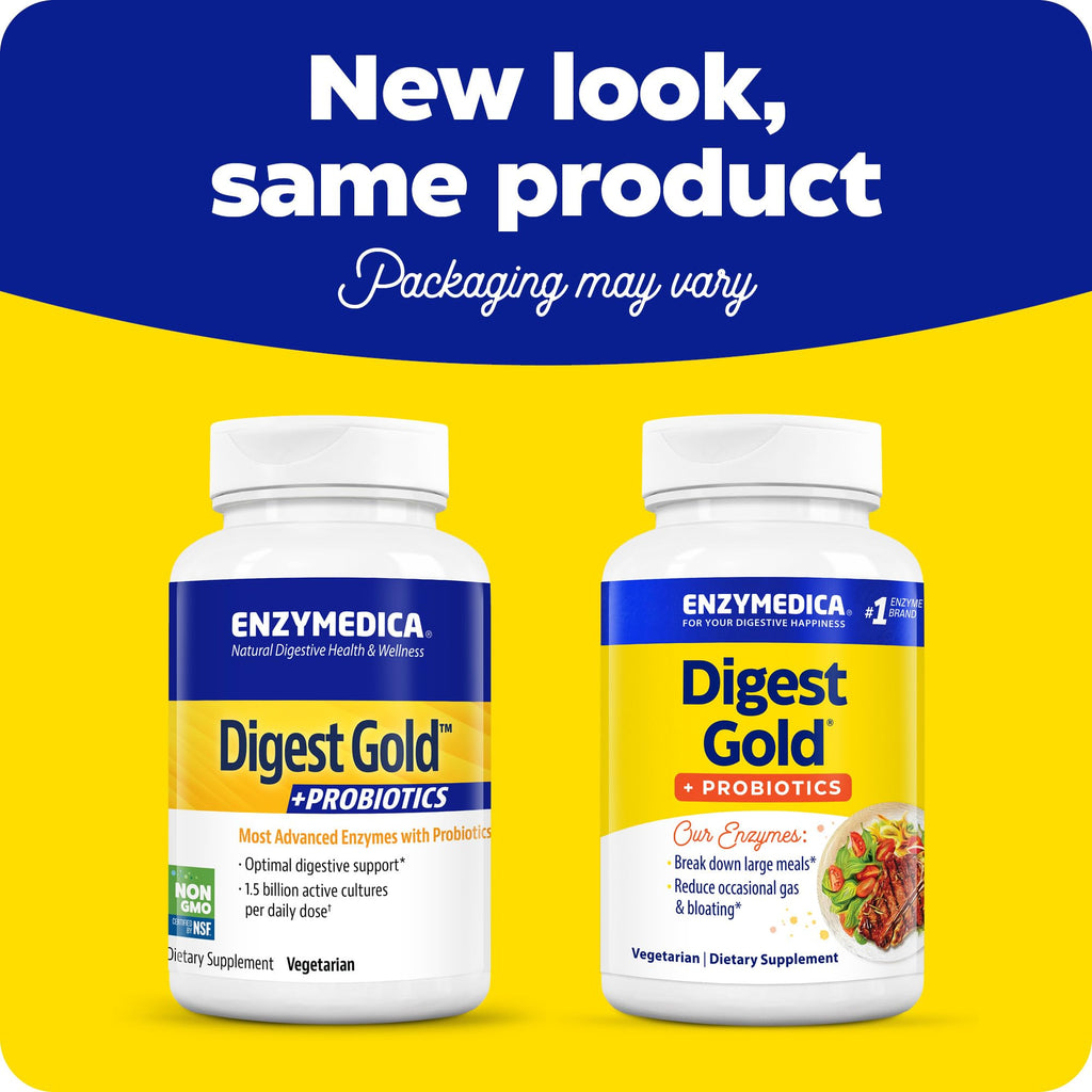 Enzymedica Digest Gold + Probiotics, 2-in-1 Digestive Enzymes & Probiotic Support, Promotes Gut Health with 1 Billion Active Cultures, 180 Capsules Enzymedica Au supplements