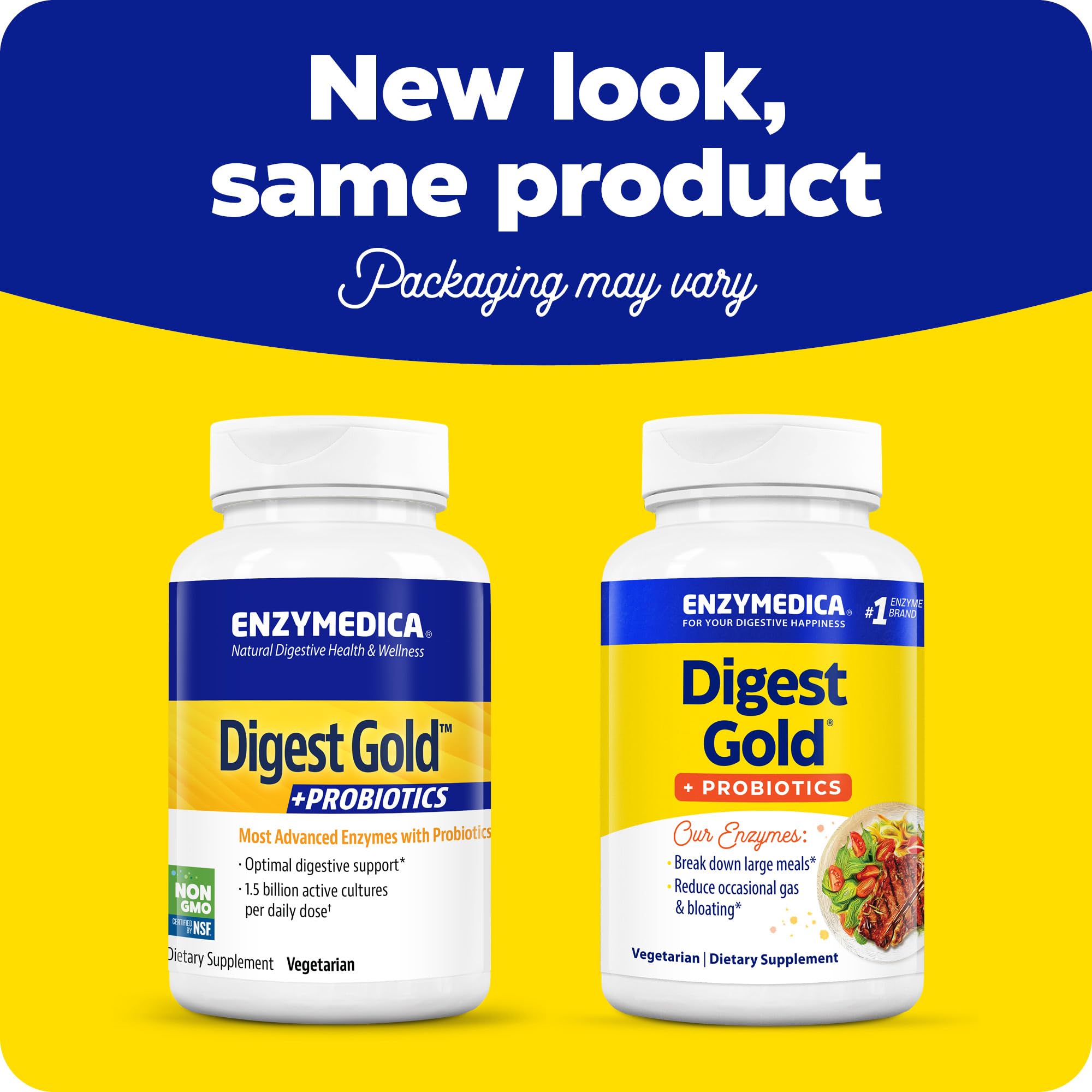 Enzymedica Digest Gold + Probiotics, 2-in-1 Digestive Enzymes & Probiotic Support, Promotes Gut Health with 1 Billion Active Cultures, 180 Capsules Enzymedica Au supplements