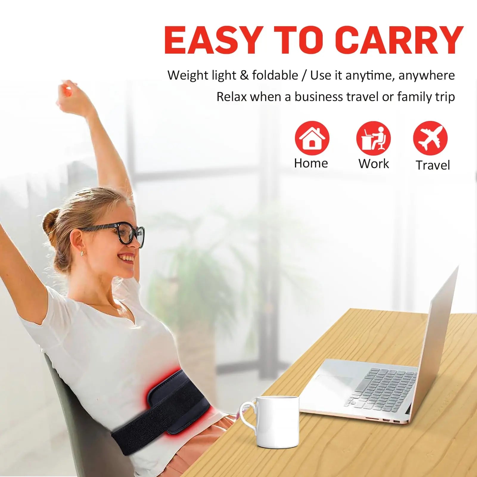 Red Light Therapy Belt, Infrared Light Therapy for Body, Wearable Wrap with Timer GMOWNW Au supplements