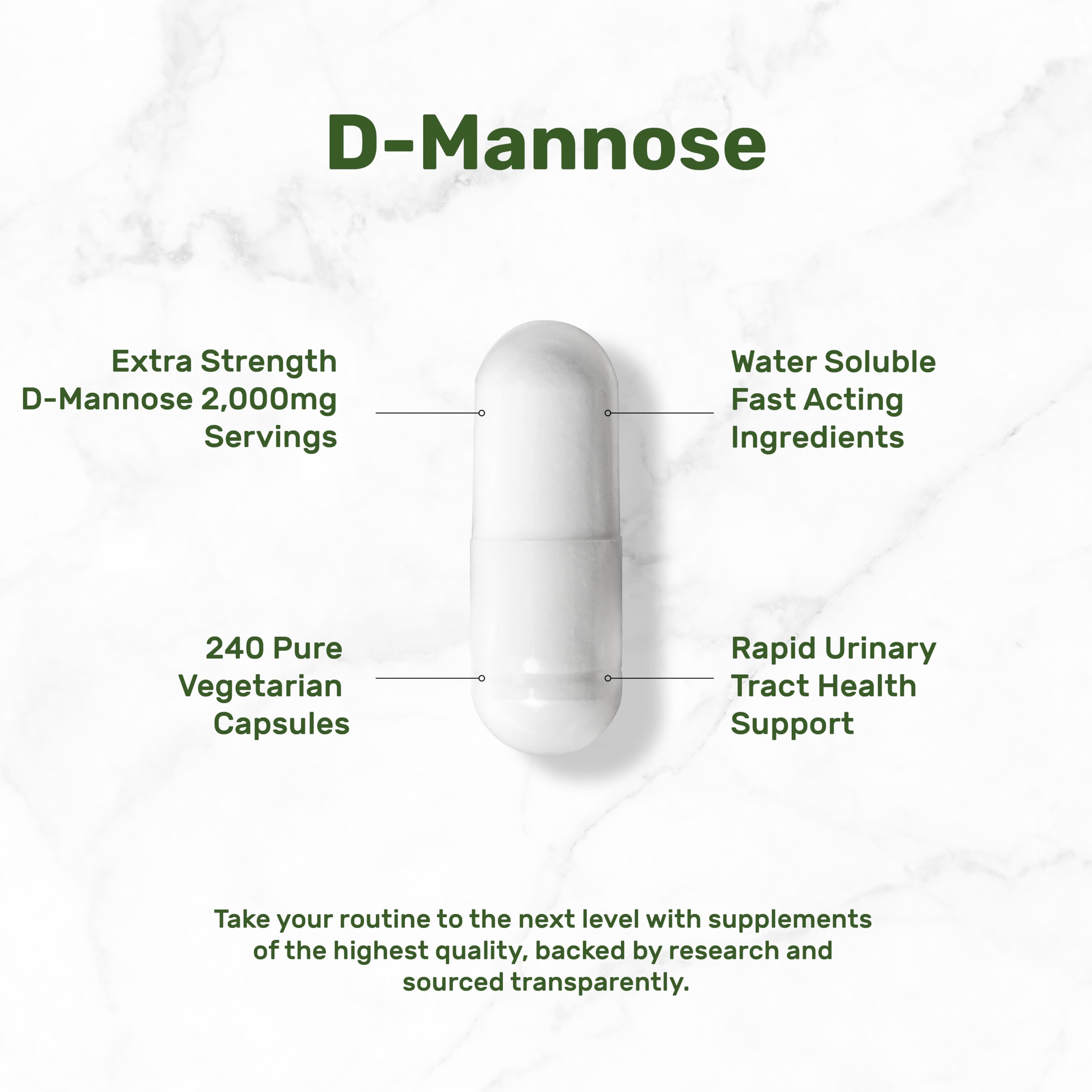 DEAL SUPPLEMENT D Mannose 500mg Capsules (2,000mg Per Serving), 240 Veggie Pills – Fast Acting Water-Soluble Form – Extra Strength Urinary Tract (UTI) Health Support – Non-GMO, Vegan Friendly DEAL SUPPLEMENT Au supplements