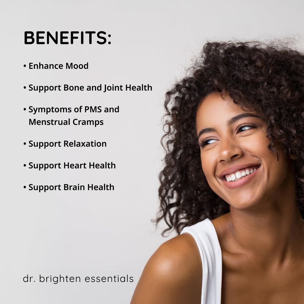 Dr. Brighten Magnesium Plus (as Magnesium Bi-glyncinate) - Beneficial in Maintaining a Healthy Mood, Sleep, Hormone Balance and Reducing Symptoms of PMS and Menstrual Cramps Dr. Brighten Au supplements