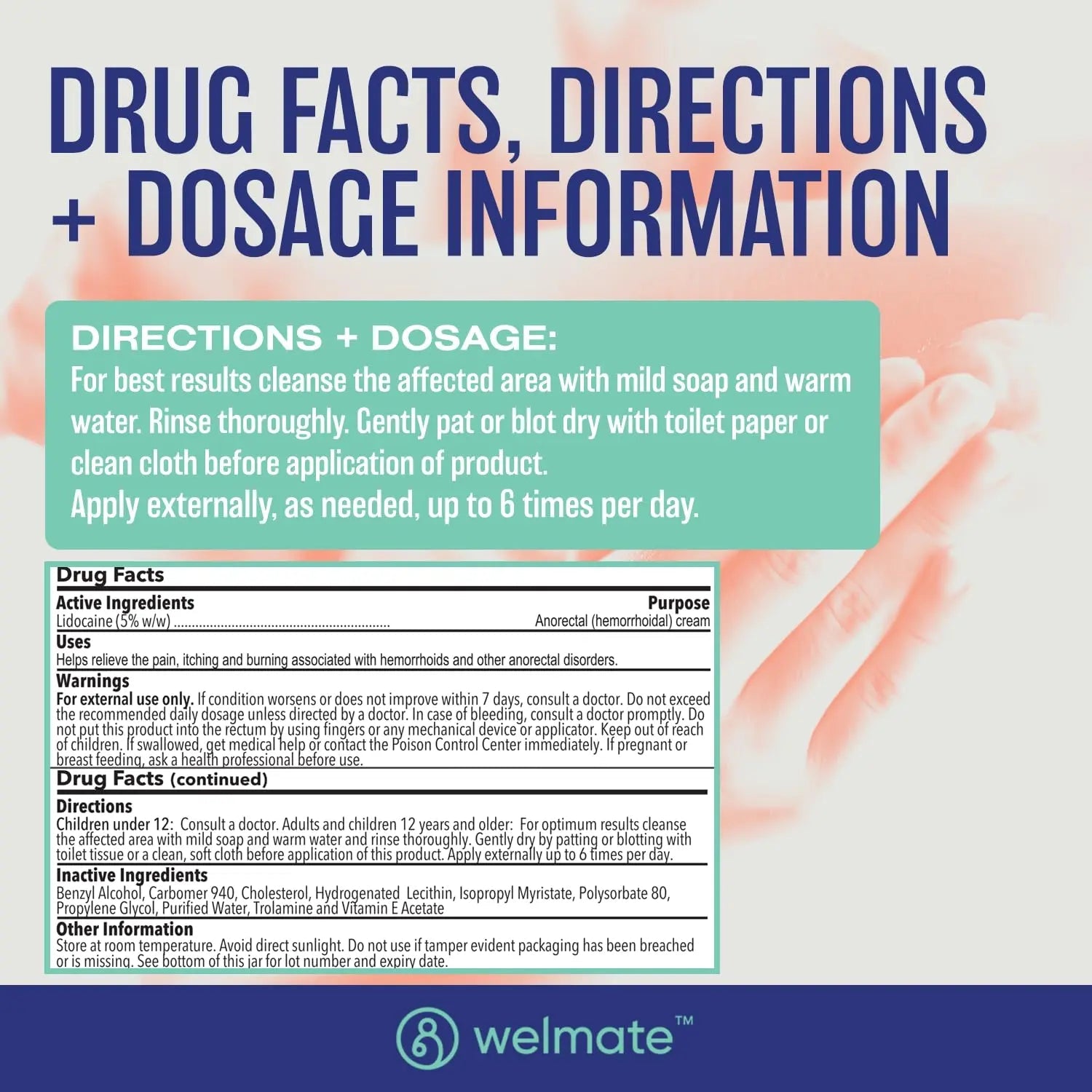 WELMATE | 5% Lidocaine | Numbing Cream Maximum Strength | Topical Anesthetic WELMATE Au supplements
