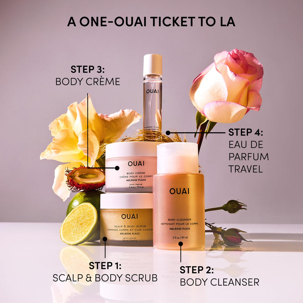 OUAI Body Cream Travel Size, Melrose Place - Hydrating Whipped Body Cream with Cupuaçu Butter, Coconut Oil & Squalane - Softens Skin and Delivers Healthy-Looking Glow - Sulfate Free Skin Care (3.4 Oz) OUAI Au supplements