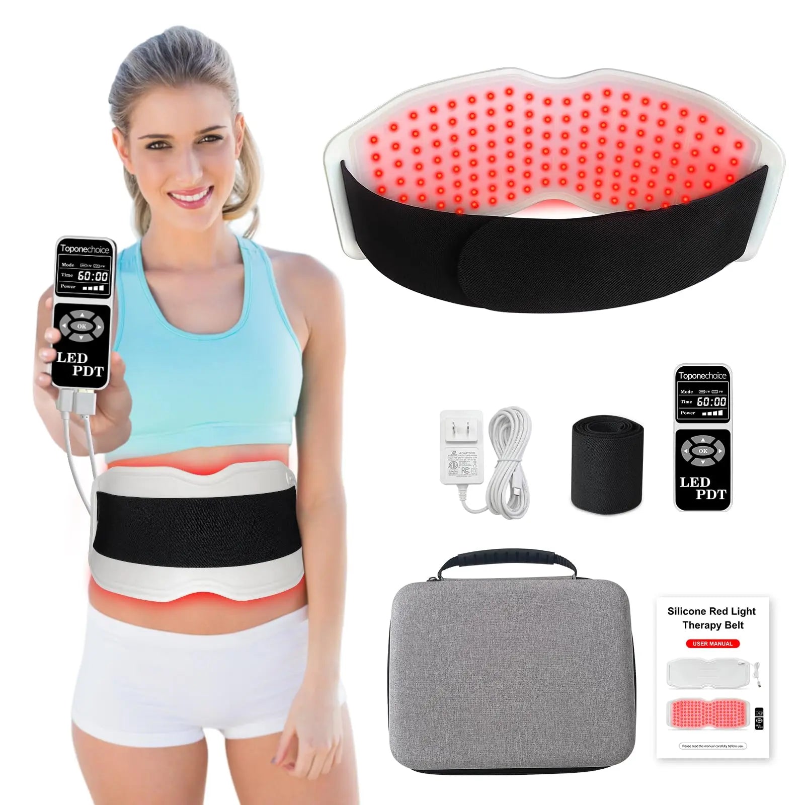 Toponechoice Red Light Therapy Belt, 450pcs 660nm 850nm 940nm, Infrared Light Therapy Toponechoice Au supplements