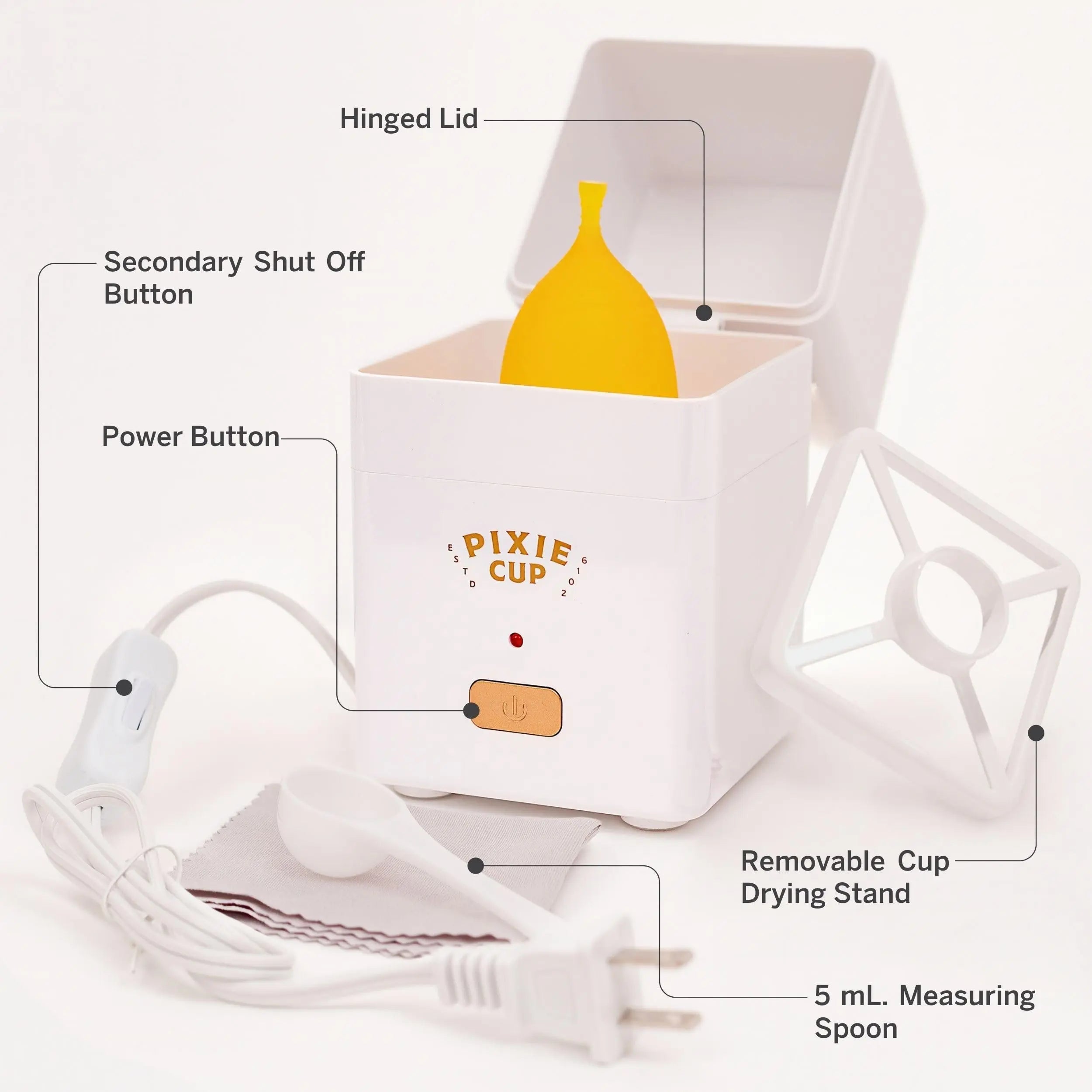 Pixie Menstrual Cup Steamer Sterilizer with A Small Period Cup - Ranked 1 for Most Comfortable Reusable Pixie Cup Au supplements