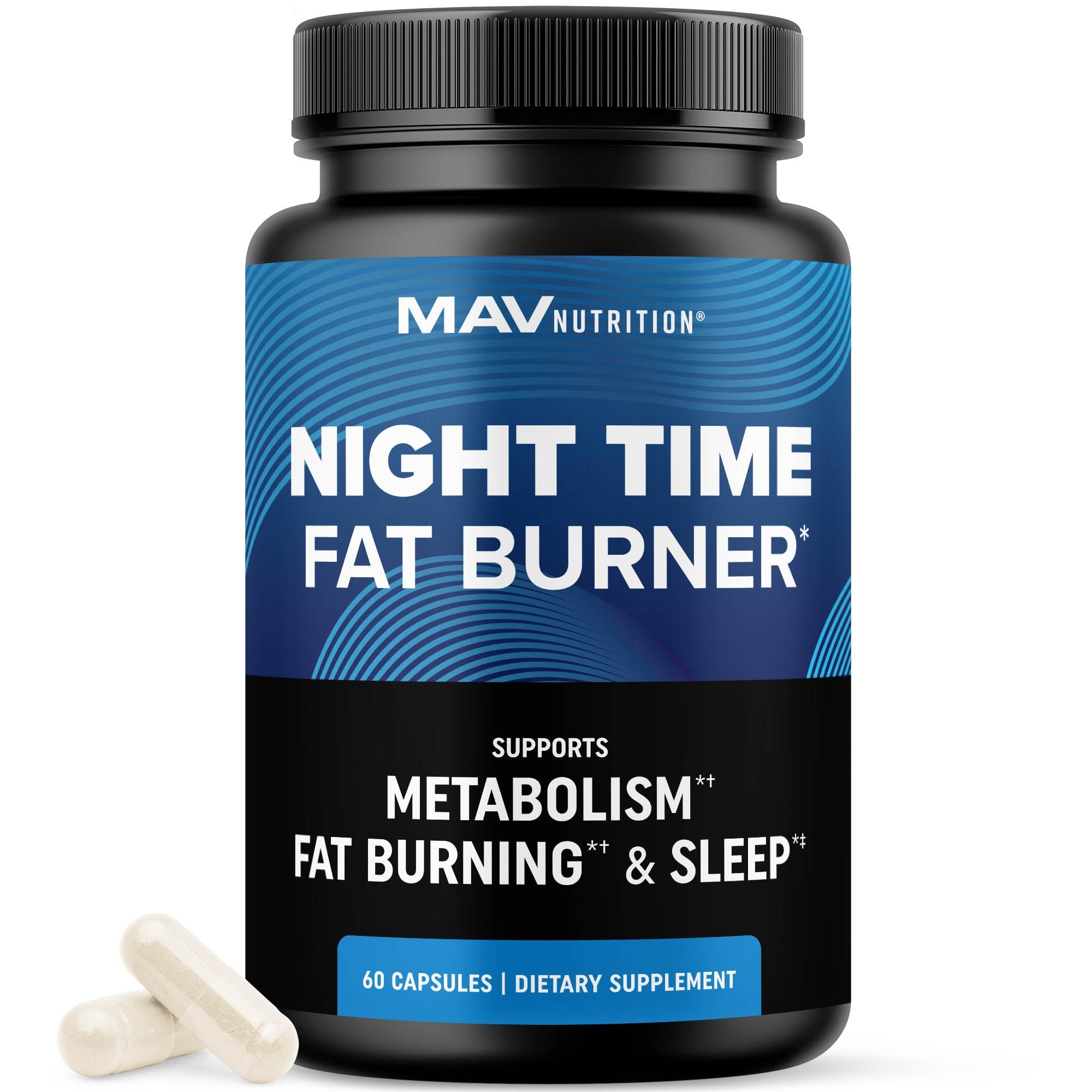 Night Time Fat Burner for Weight Loss Support & Sleep Aid | Appetite Suppressant, Carb Blocker, Nighttime Metabolism Booster for Stomach Fat Burner