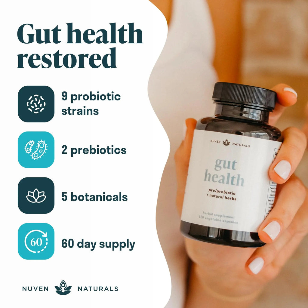 Nuven Naturals All-in-One Gut Health w/Probiotics, Prebiotics, Digestion-Supporting Herbs Nuven Naturals Au supplements