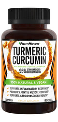 Turmeric Curcumin with BioPerine Black Pepper & 95% Curcuminoids, 1965mg, Maximum Absorption for Joint Support, Non-GMO Turmeric Capsules, FarmHaven Au supplements
