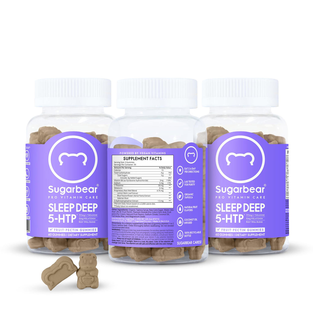 Sugarbear Sleep Aid Gummies for Adults with Melatonin 6mg, Magnesium SugarBearHair Au supplements