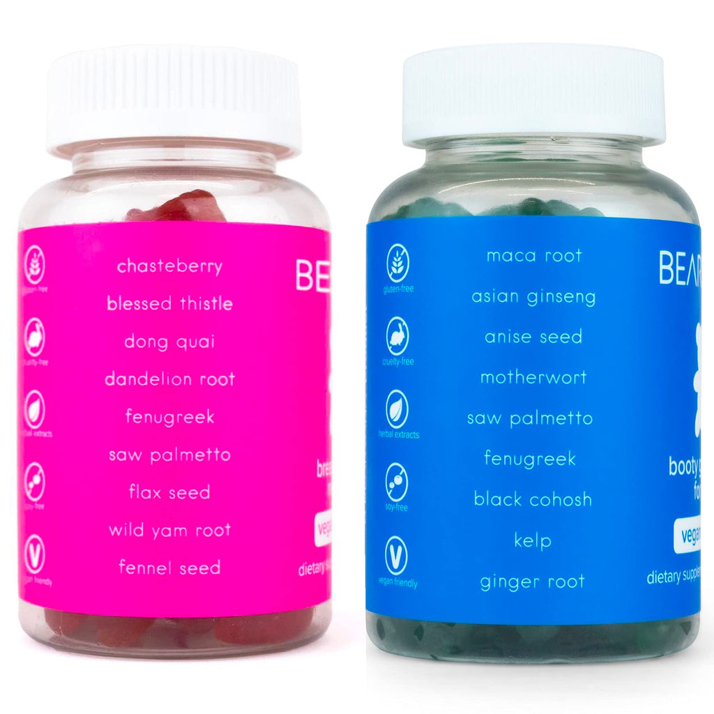 BEARVANA Top & Peach Support Combo Pack Multivitamin Gummies for Women | Includes Herbal Extracts & Essential Vitamins