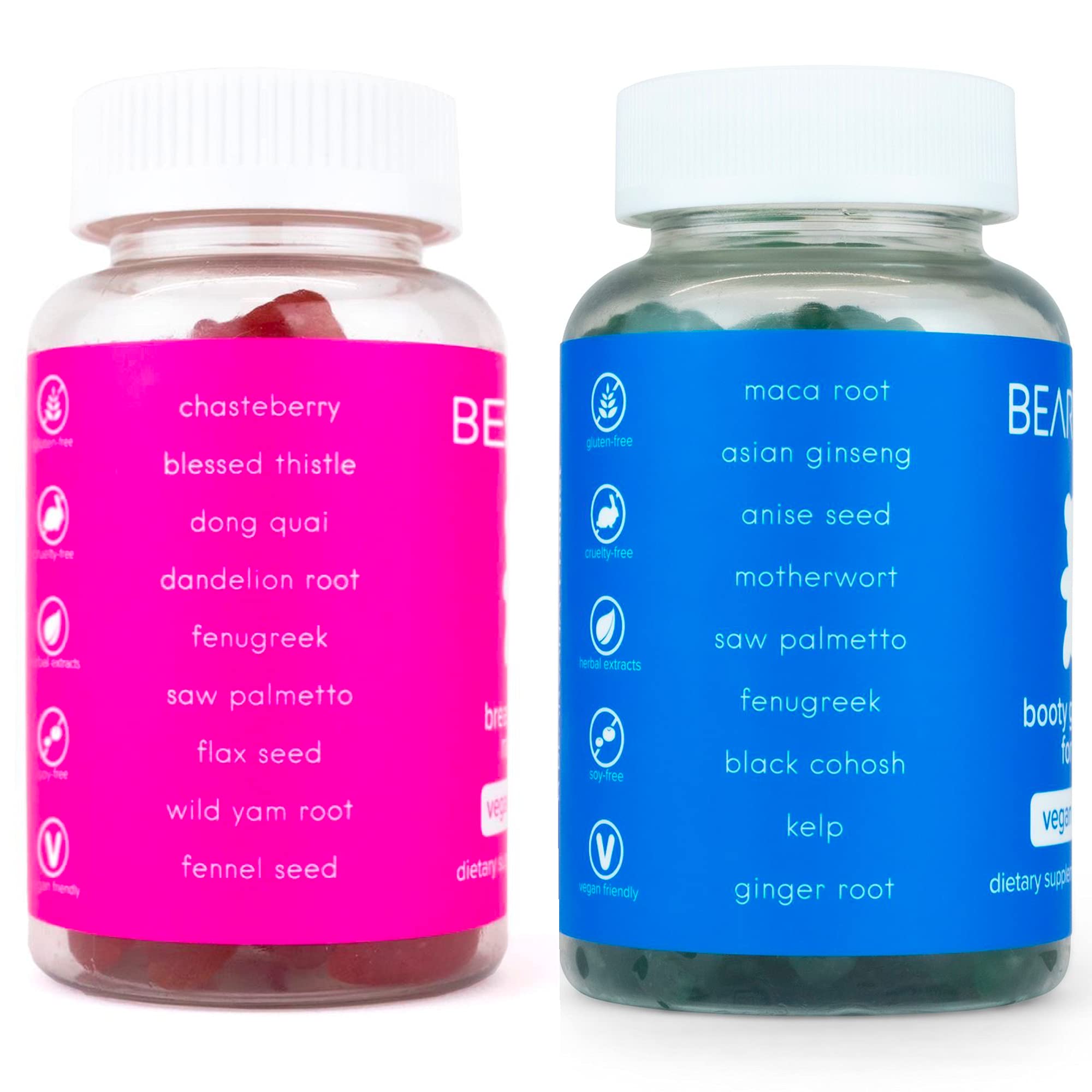 BEARVANA Top & Peach Support Combo Pack Multivitamin Gummies for Women | Includes Herbal Extracts & Essential Vitamins