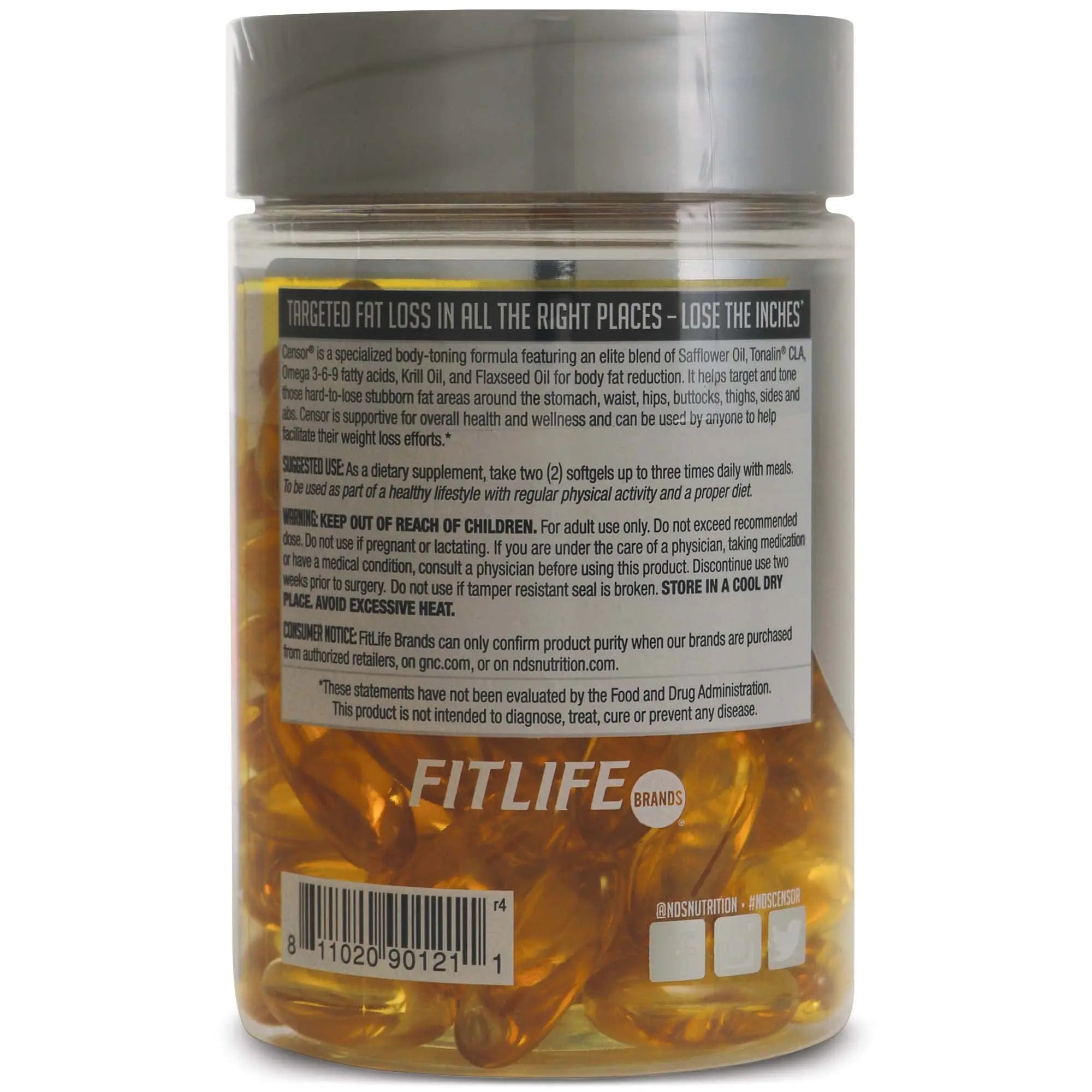 Censor NDS Nutrition Fat Loss and Body Toner with CLA, Fish Oil, Safflower and Omega 3-6-9 Blend Censor Au supplements