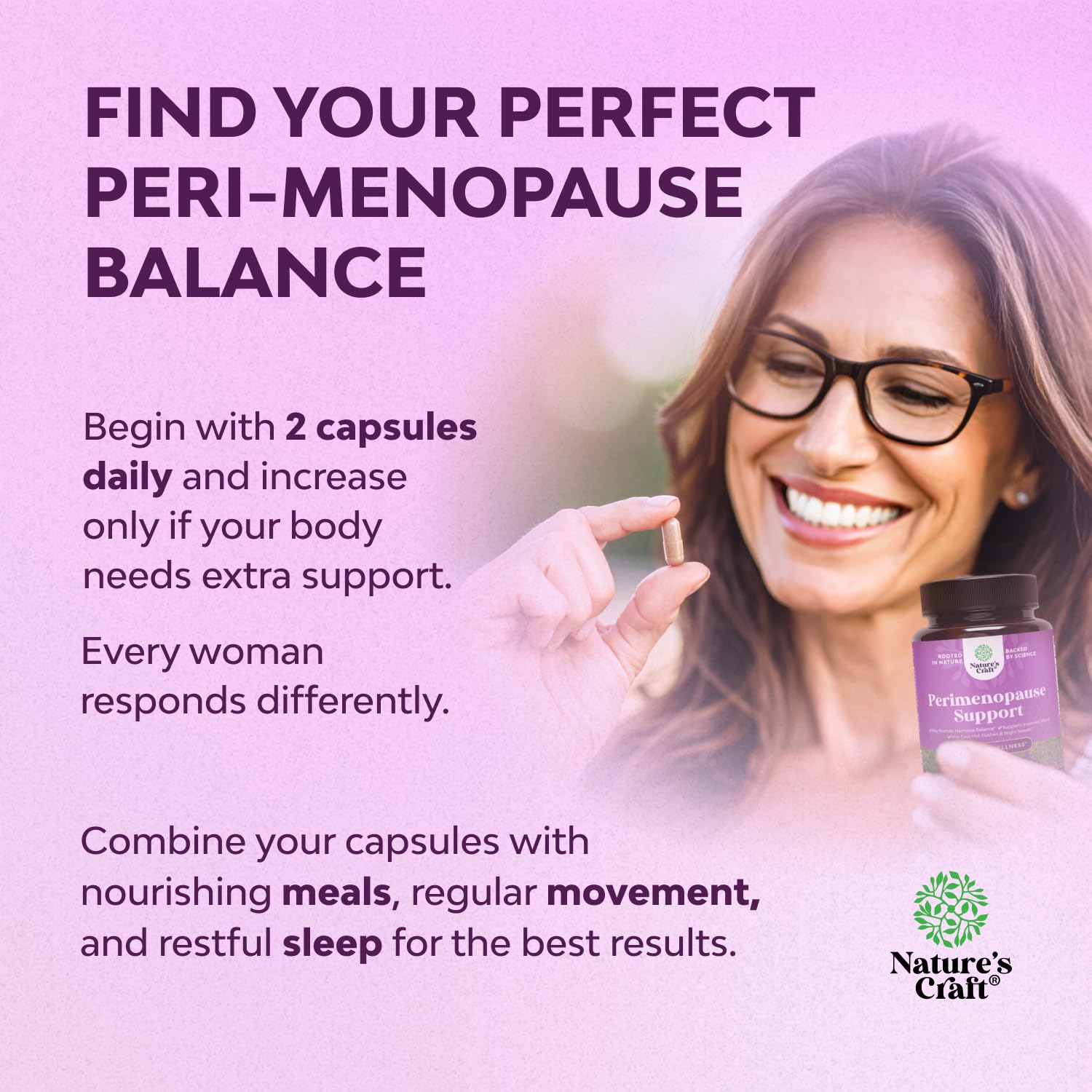 Complete Perimenopause Supplement for Women - Multibenefit Menopause Ease for Women with Maca Root Vitex Berry & Black Cohosh for Hot Flashes Night Sweats Hormone Balance and Mood Support - 120 Count Natures Craft Au supplements