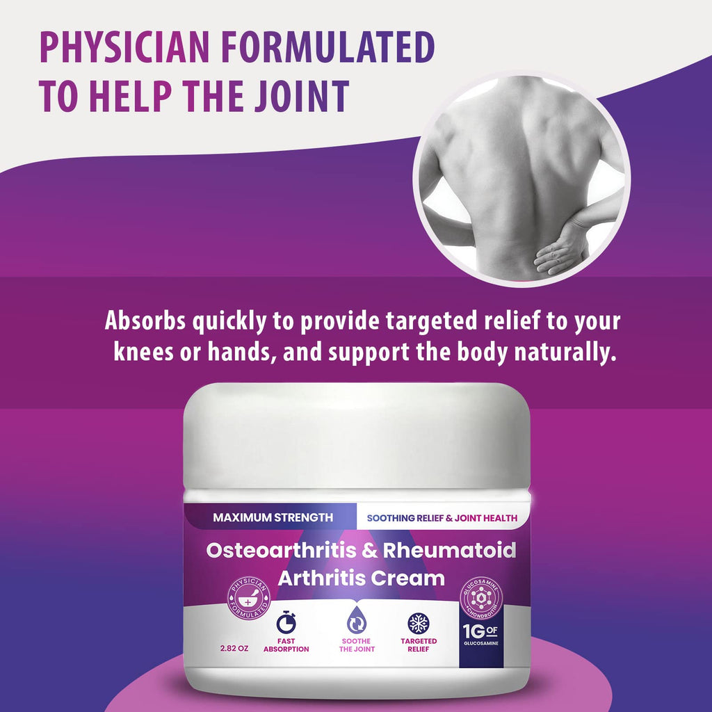 Osteoarthritis And Rhematoid Arthritis Cream By PMT – Soothing Relief For Your Knees and Hands. Includes 1 Gram Of Glucosamine; Arnica, Arginine, Glucosamine, Aloe - Cooling relief for Hands and Knees M PAIN MANAGEMENT TECHNOLOGIES Au supplements
