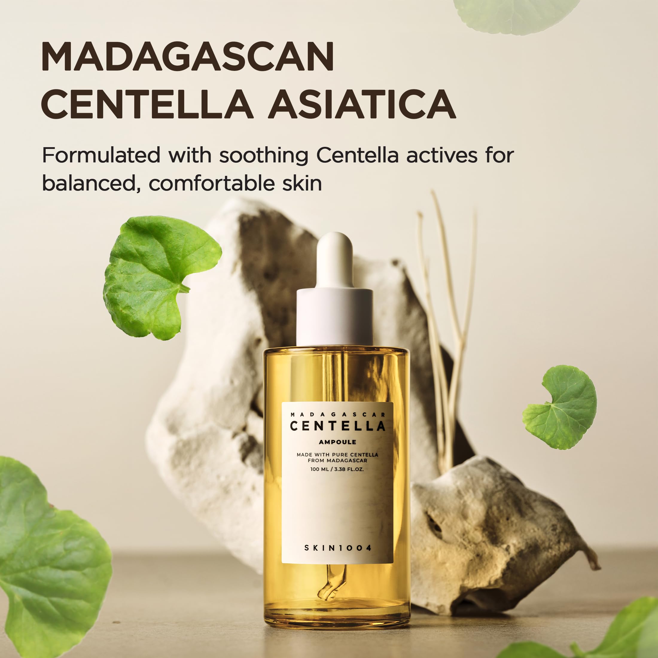 SKIN1004 Madagascar Centella Ampoule, Korean Face Serum with Centella Asiatica for Hydrating & Moisturizing Care