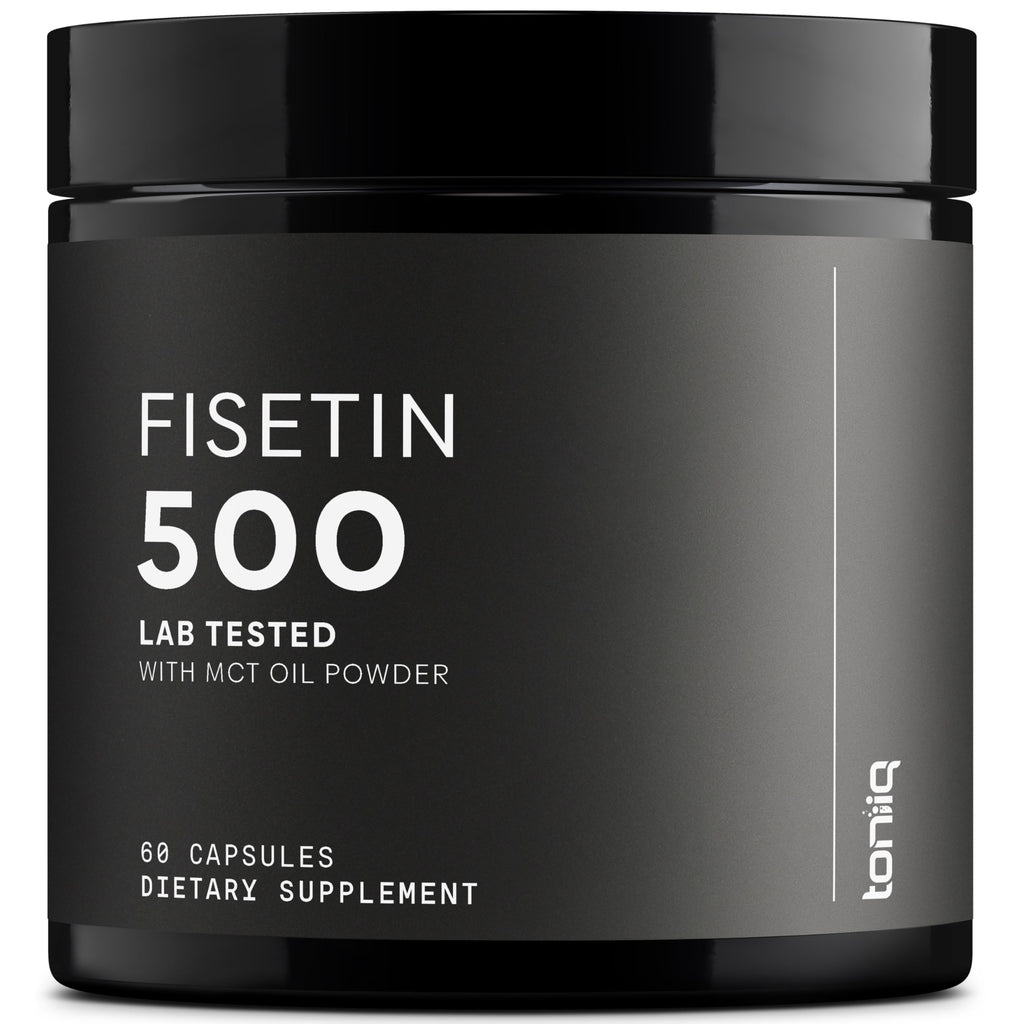 Toniiq Ultra High Purity Fisetin 500mg - 98%+ Higly Purified & Bioavailable Fisetin Supplement with MCT Oil for Absorption - Third-Party Tested Senolytic Supplements for Aging Support - 60 Capsules Toniiq Au supplements