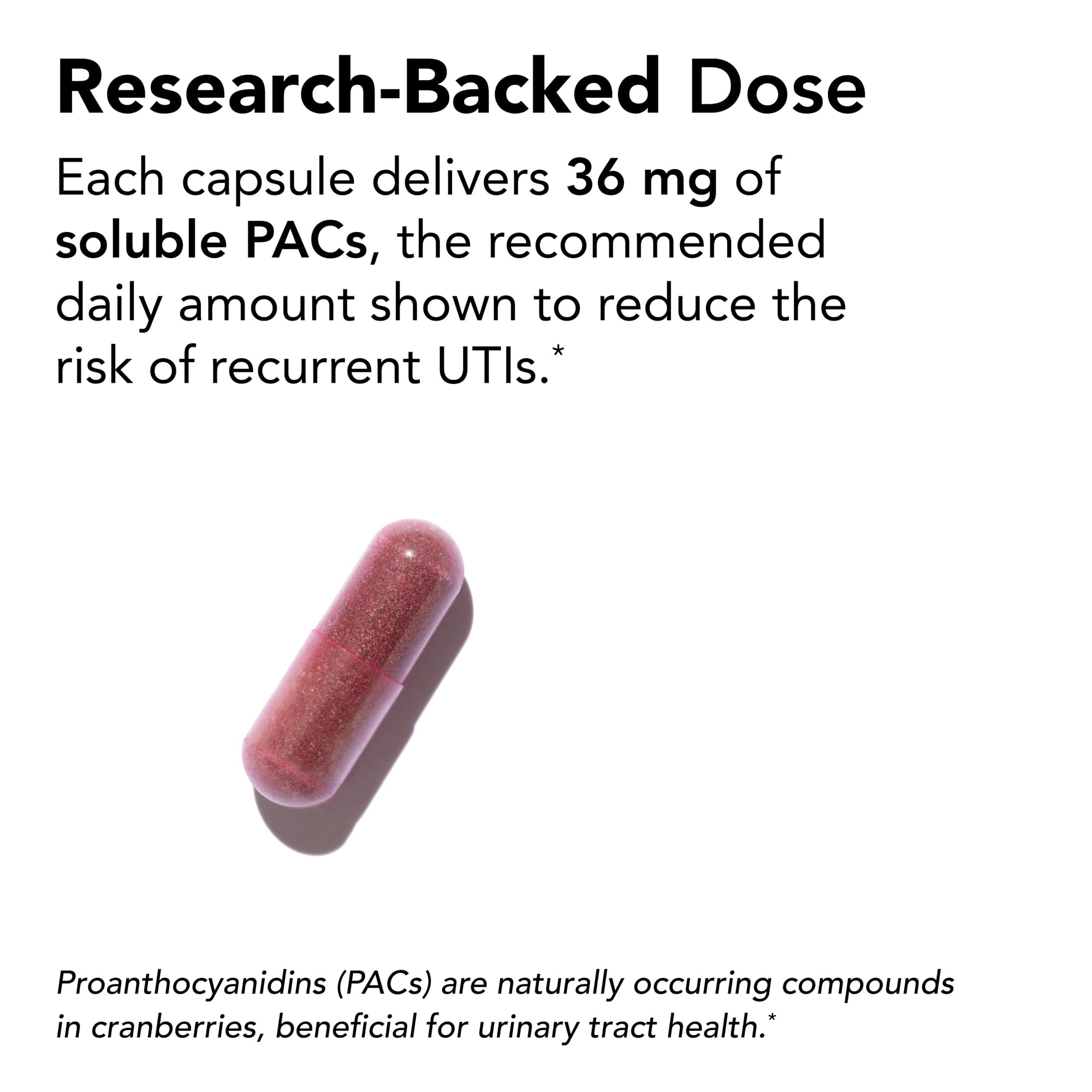 Theralogix TheraCran One Cranberry Capsules - 90-Day Supply - Supplement for Men & Women - to Support Urinary Tract Health* - 36mg Soluble PACs per Capsule