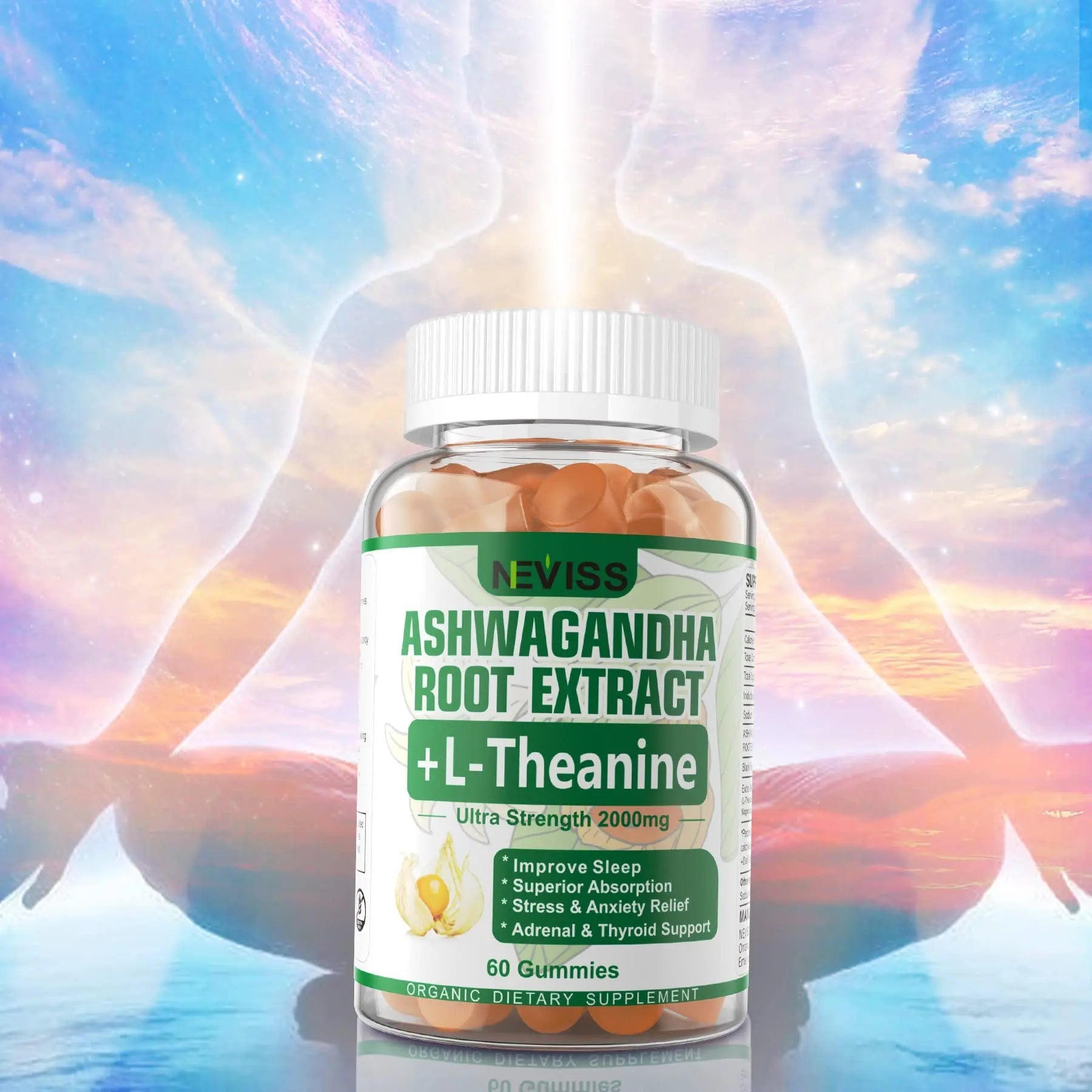 NEVISS Ashwagandha Gummies 2000mg, Feel Refreshed, Plus Proprietary Blend NEVISS Au supplements
