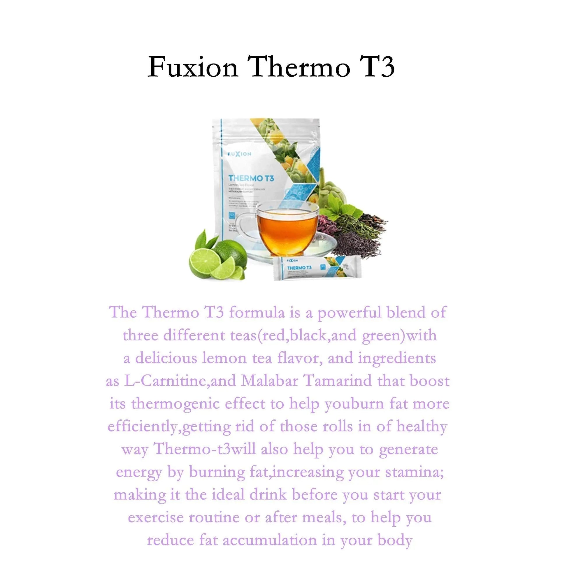 FuXion Thermo T3,Delicious Lemon Tea Flavor(Thermo TT3, 28 Sachets) CHNLML Au supplements