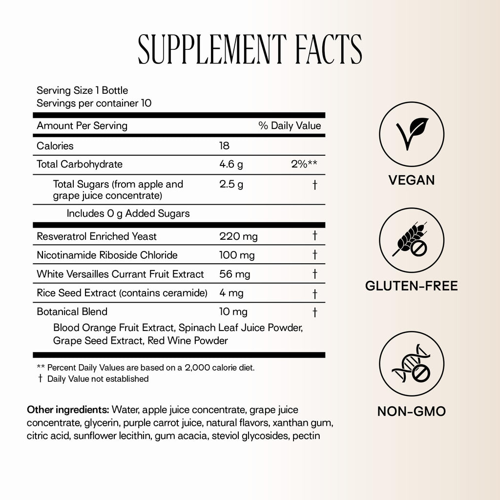 Happy Aging Liquid NAD+ Resveratrol Supplement, NMN Alternative, Liposomal Nicotinamide Riboside & Antioxidants for Energy Support, Brain Health, Firm Skin, Twice Weekly Use, 30 Shots Happy Aging Au supplements