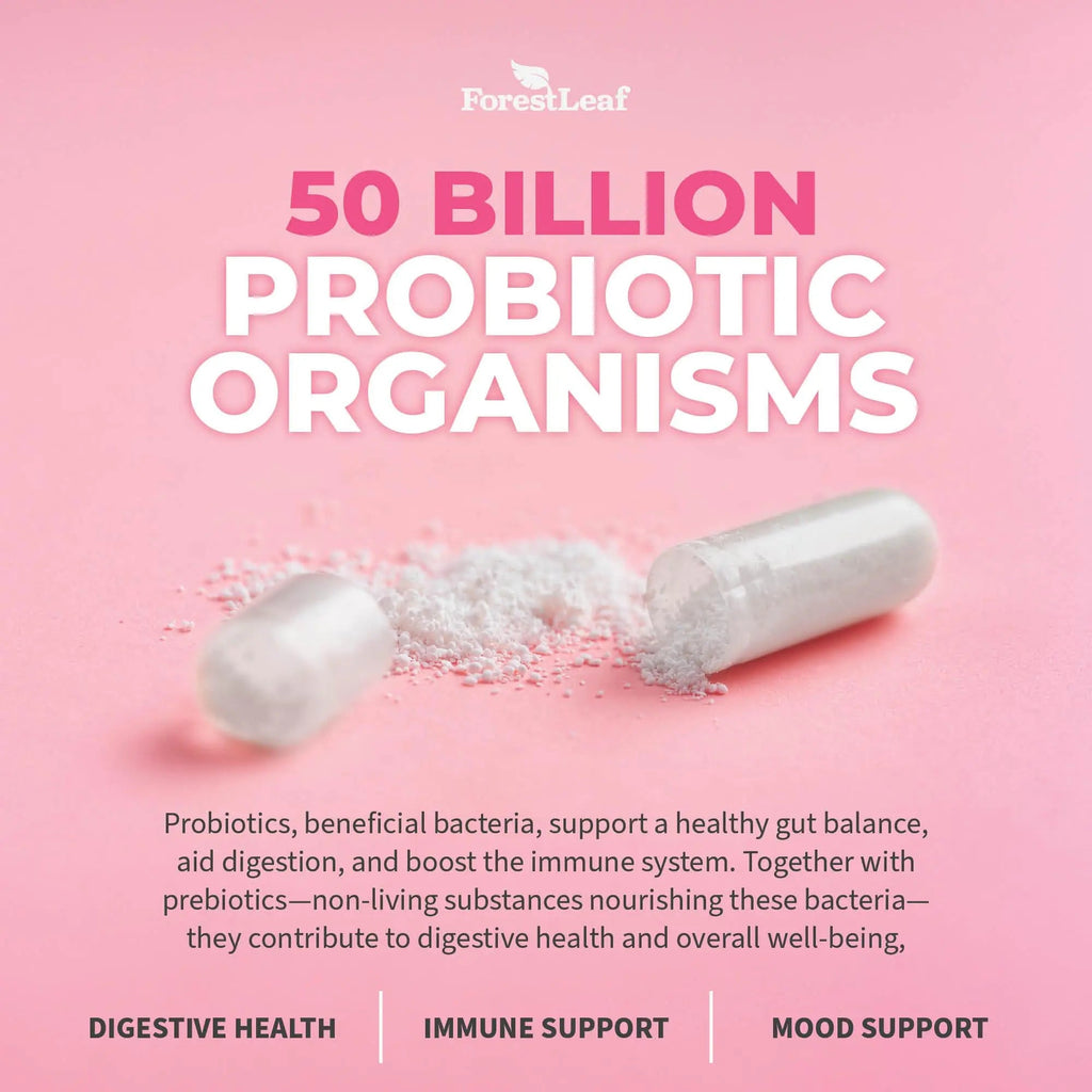 ForestLeaf Womens Probiotic 50 Billion CFU with Organic Prebiotics, Digestive Enzymes ForestLeaf Au supplements