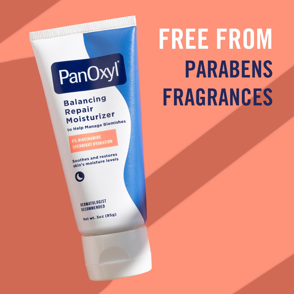 PanOxyl PM Balancing Repair Moisturizer with Niacinamide, Ceramides and Cica, Hydrating Face Moisturizer