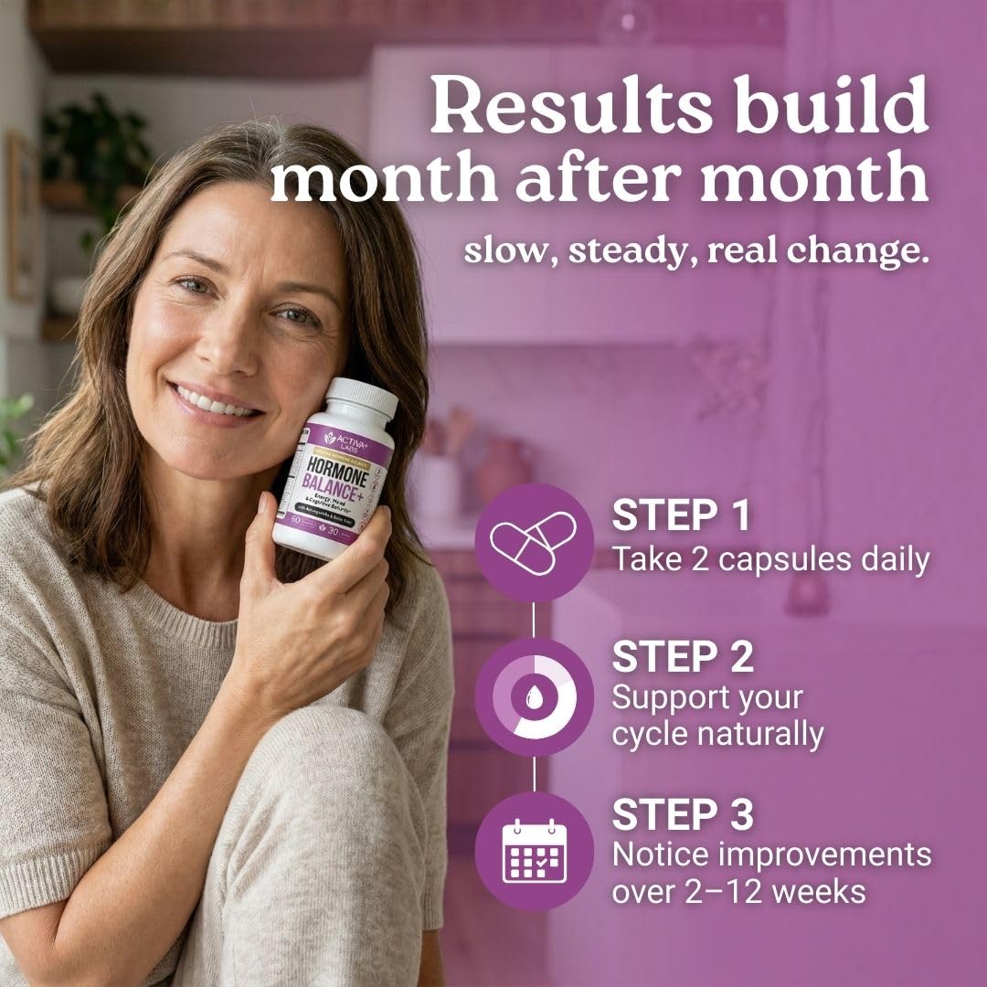 Activa Labs+ Hormone Balance for Women | Boost Energy, Mood, Libido and Focus | Supports Cycle&Menopause Comfort | Gluten, Soy&Lactose Free | 30 Day Supply Activa Labs Au supplements