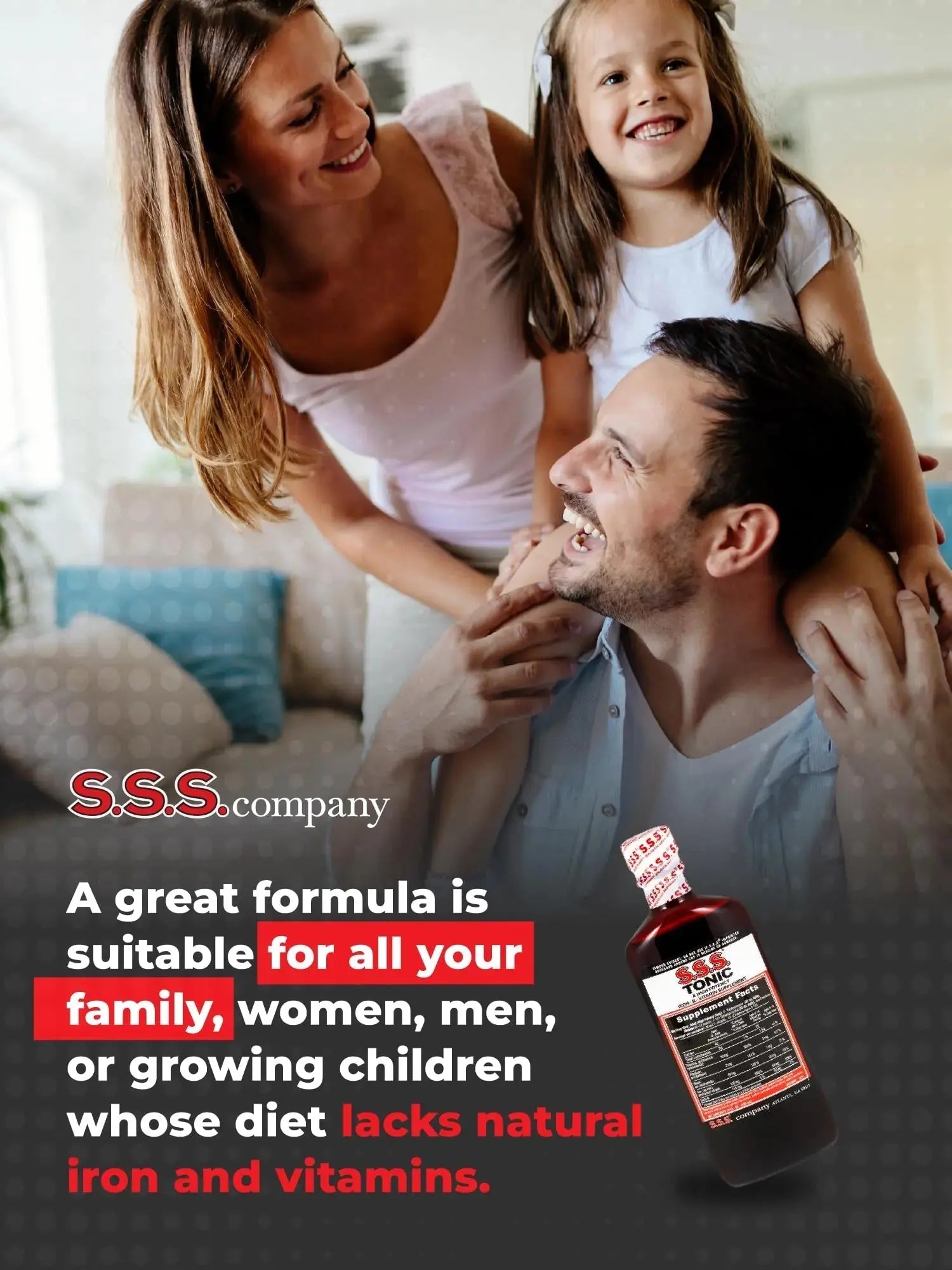 S.S.S. Tonic, Iron and Vitamin B Supplement, High Potency Vitamins, Bottle,10 Fl Oz (Pack of 1) S.S.S. CO. Au supplements