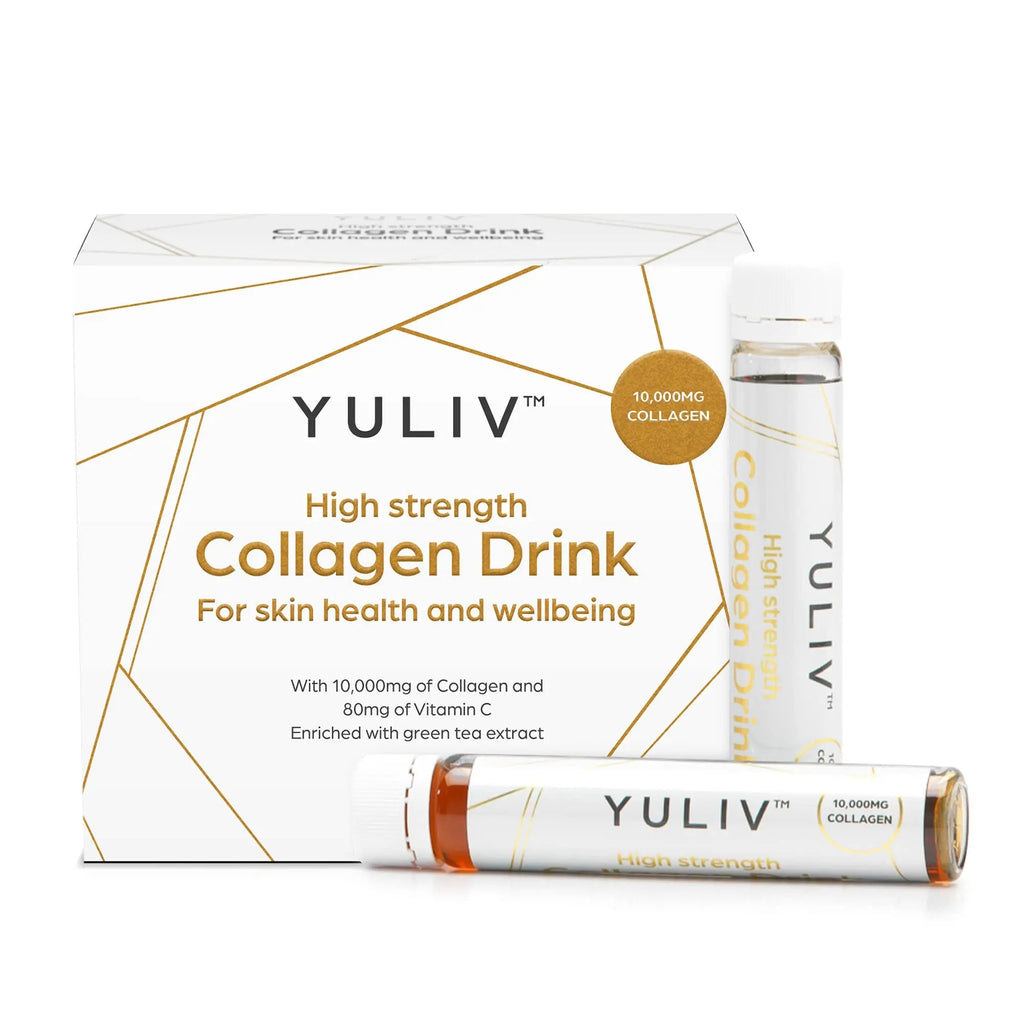 Yuliv High-Dosage Hydrolyzed Collagen Drink - Liquid Collagen Peptides (10000 mg) with Vitamin C for Hair, Skin, and Nails Yuliv Au supplements