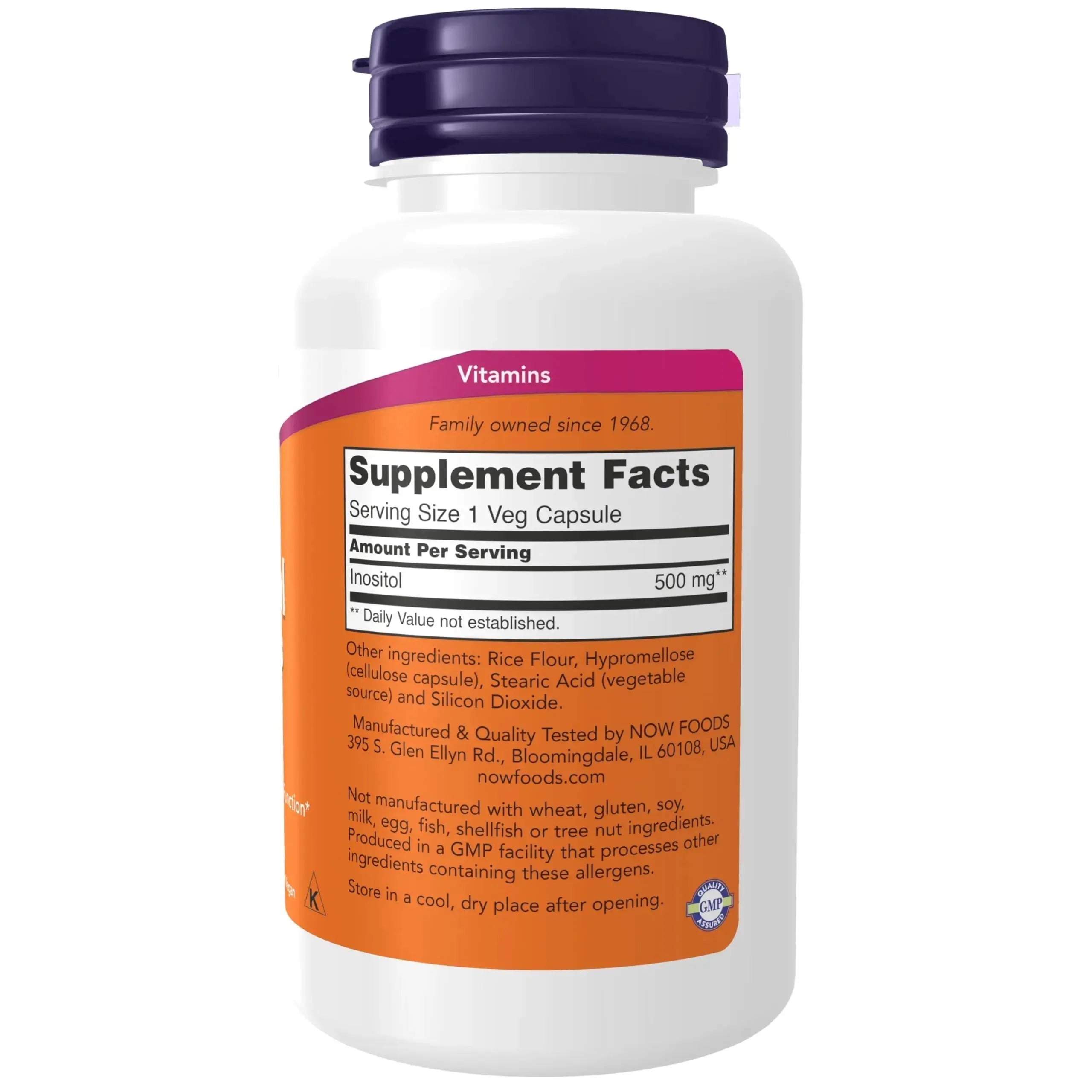 NOW Foods Foods Inositol 500mg,100 Capsules (Pack of 3) NOW Foods Au supplements