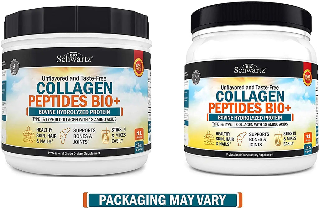 Collagen Peptides Powder - Grass Fed, Pasture Raised with Aminos - Promotes Healthy BioSchwartz Au supplements