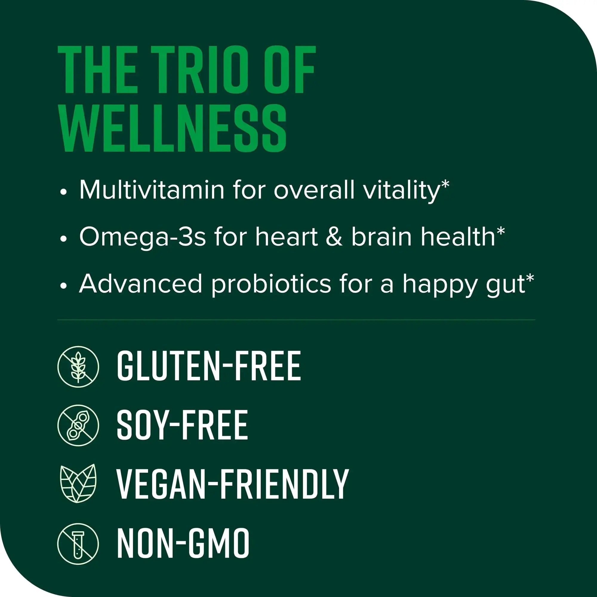 Vibrant Health, Trilogy Vegan, Probiotic Multivitamin with an Essential Blend of Omega-3 from Vegan Algal Oil, Vitamin A, B12, C, D3, E Vibrant Health Au supplements