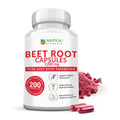 Beet Root Capsules - 1200mg Per Serving - 200 Beet Root Powder Capsules - Beetroot Powder Supports Blood Pressure, Athletic Performance, Digestive Nautical Elements Au supplements