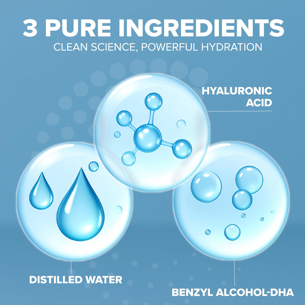 Hyaluronic Acid Serum for Skin 100% Pure Anti Aging Intense Hydration Moisture Non greasy Paraben free, Wrinkle Reducing and Brightening Serum (Pro Formula) 2oz