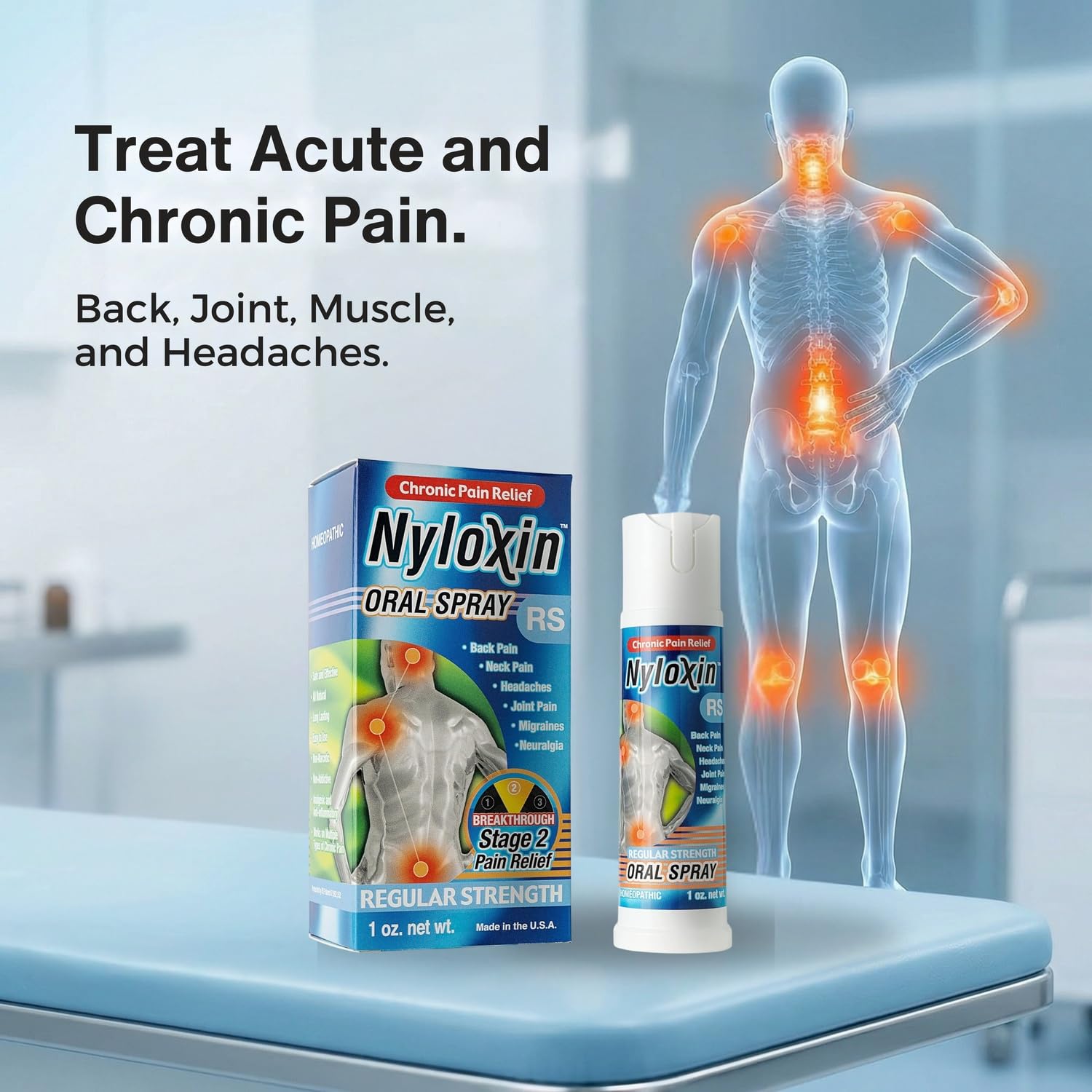 Nyloxin Oral Spray Arthritis Pain Relief, Professional Grade Pain Reliever for Back, Nerve, Knee, Foot, Muscle and Joint Pain Relief and Neuropathy Support (1 oz) (Orange Flavor) Nyloxin Au supplements