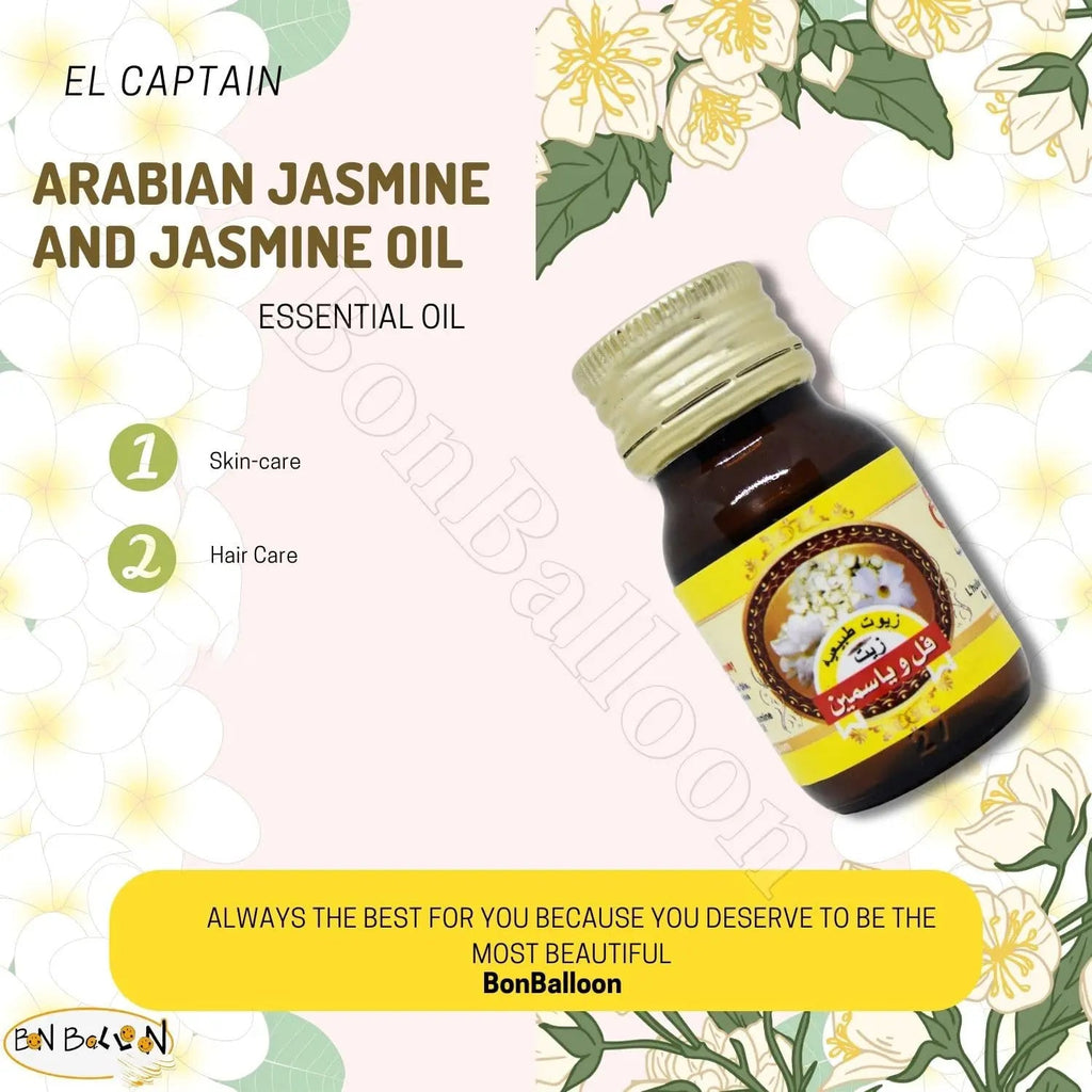 1 Pack Pure & Natural Jasmine Oil Cold Pressed El Captain Elcaptain Natural Concentrated Crude bonballoon Au supplements