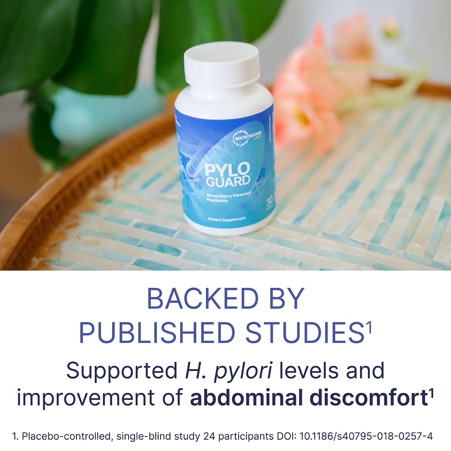 Microbiome Labs PyloGuard - Patented L reuteri DSM17648 to Improve Digestive Comfort - Gut Health & Immune Support Supplement - Postbiotic (30 Capsules) Microbiome Labs Au supplements