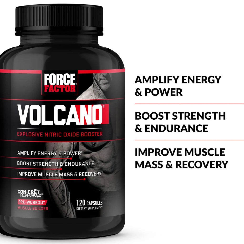 Force Factor Volcano Pre Workout Nitric Oxide Booster Supplement for Men with Creatine Force Factor Au supplements