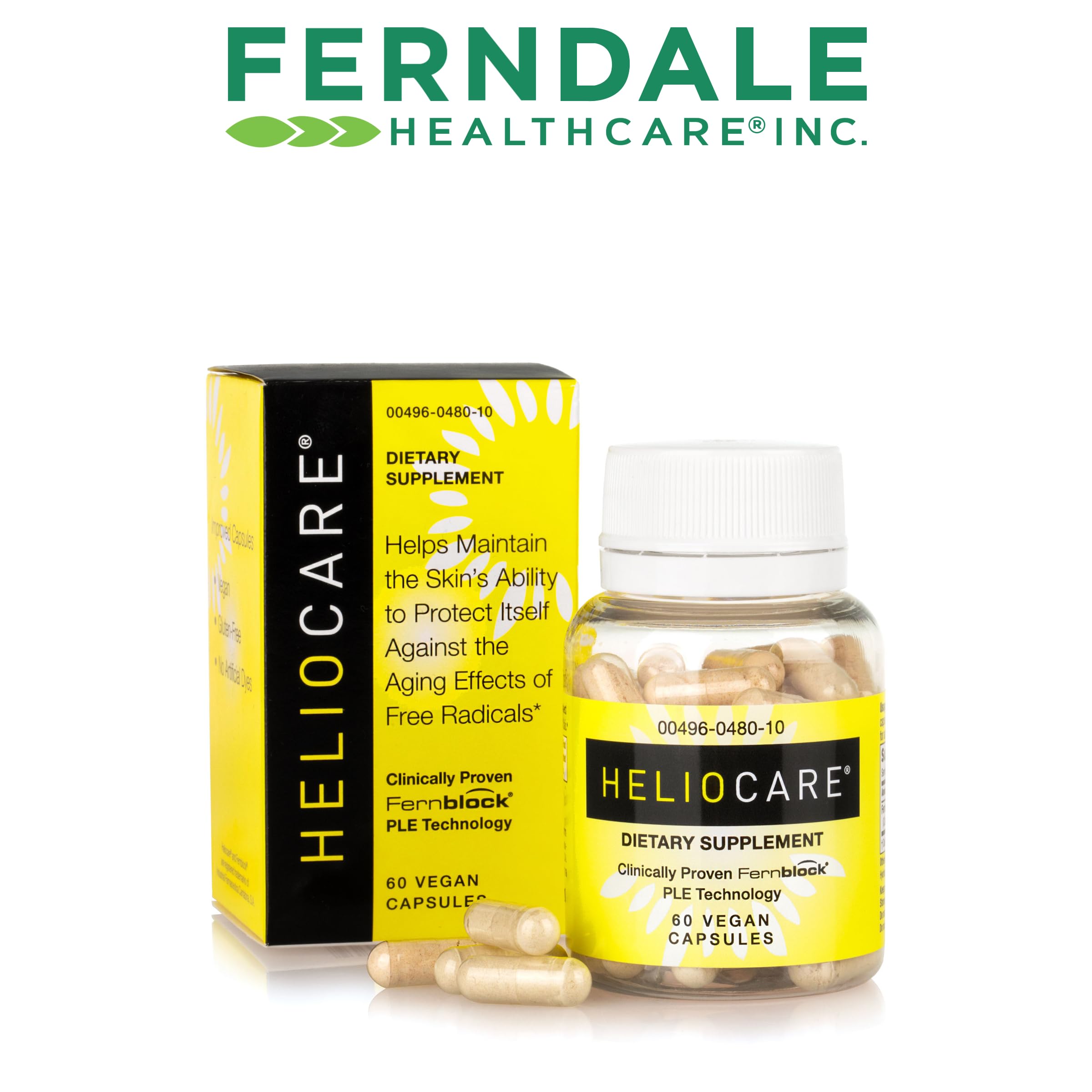 Heliocare Skin Care Dietary Supplement: 240mg Polypodium Leucotomos Extract Pills - Antioxidant Rich Formula with Fernblock